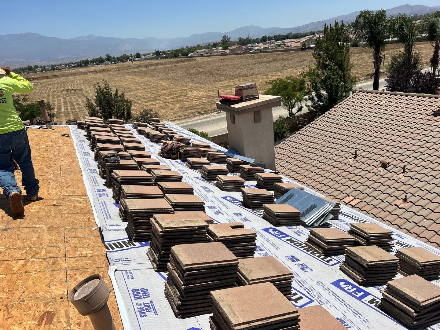 Complete Concrete Tile Roof Replacement and Solar Integration in San Jacinto by Reliable Roofing San Diego Inc.