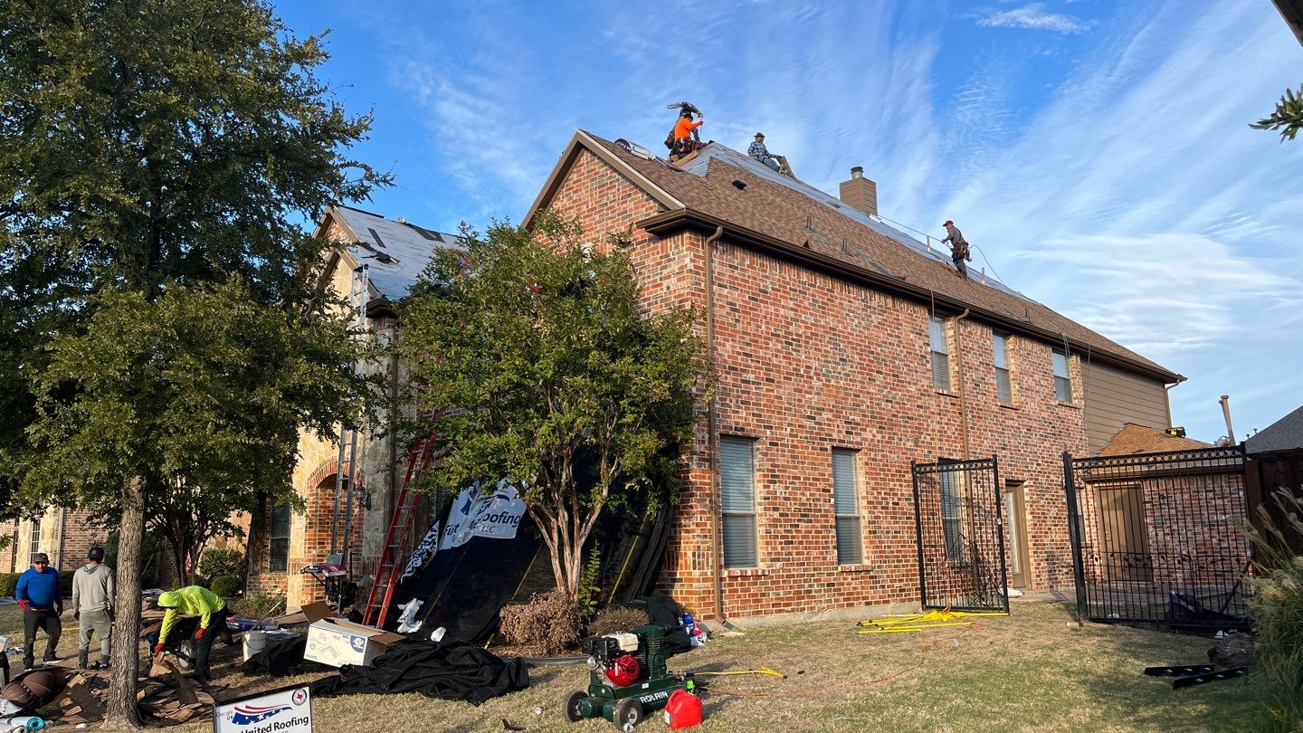 Storm Roof Damage Replacement in Frisco by First United Roofing & Construction