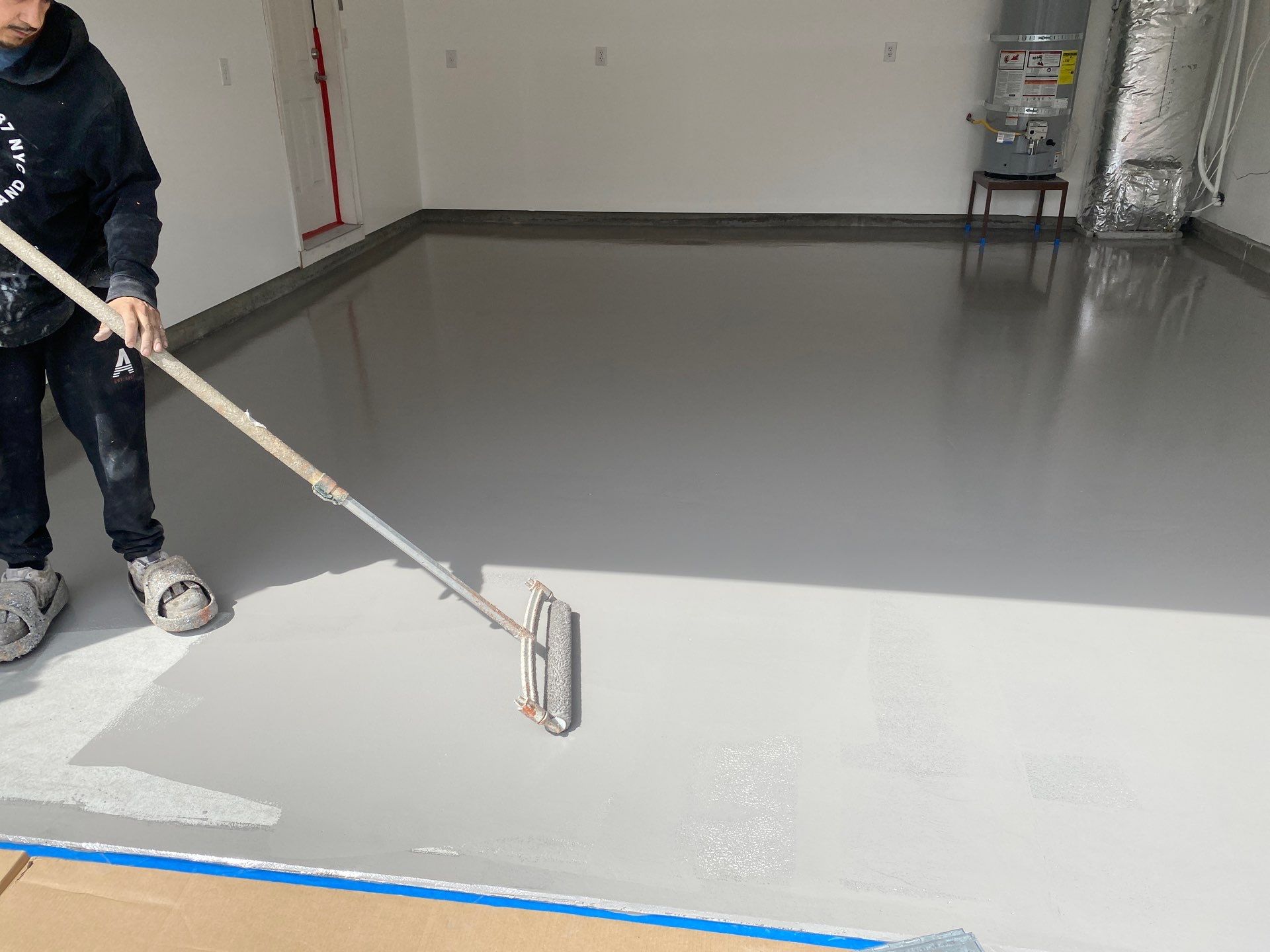 Garage Transformation using Claystone Hybrid by Croc Coatings, LLC