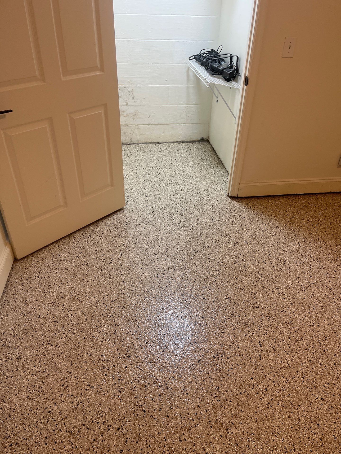 Basement Floor Coating using Shoreline by My Garage Floor Guys