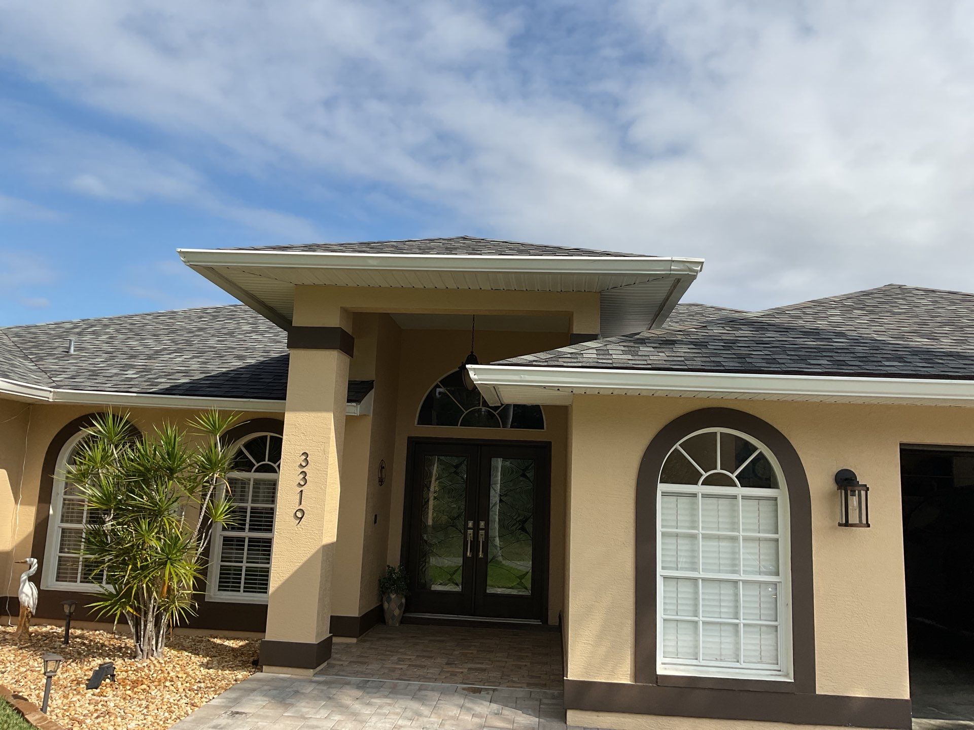 Musket Brown Gutter Installation and Soffit Fascia in Cape Coral FL by Gutter Professors