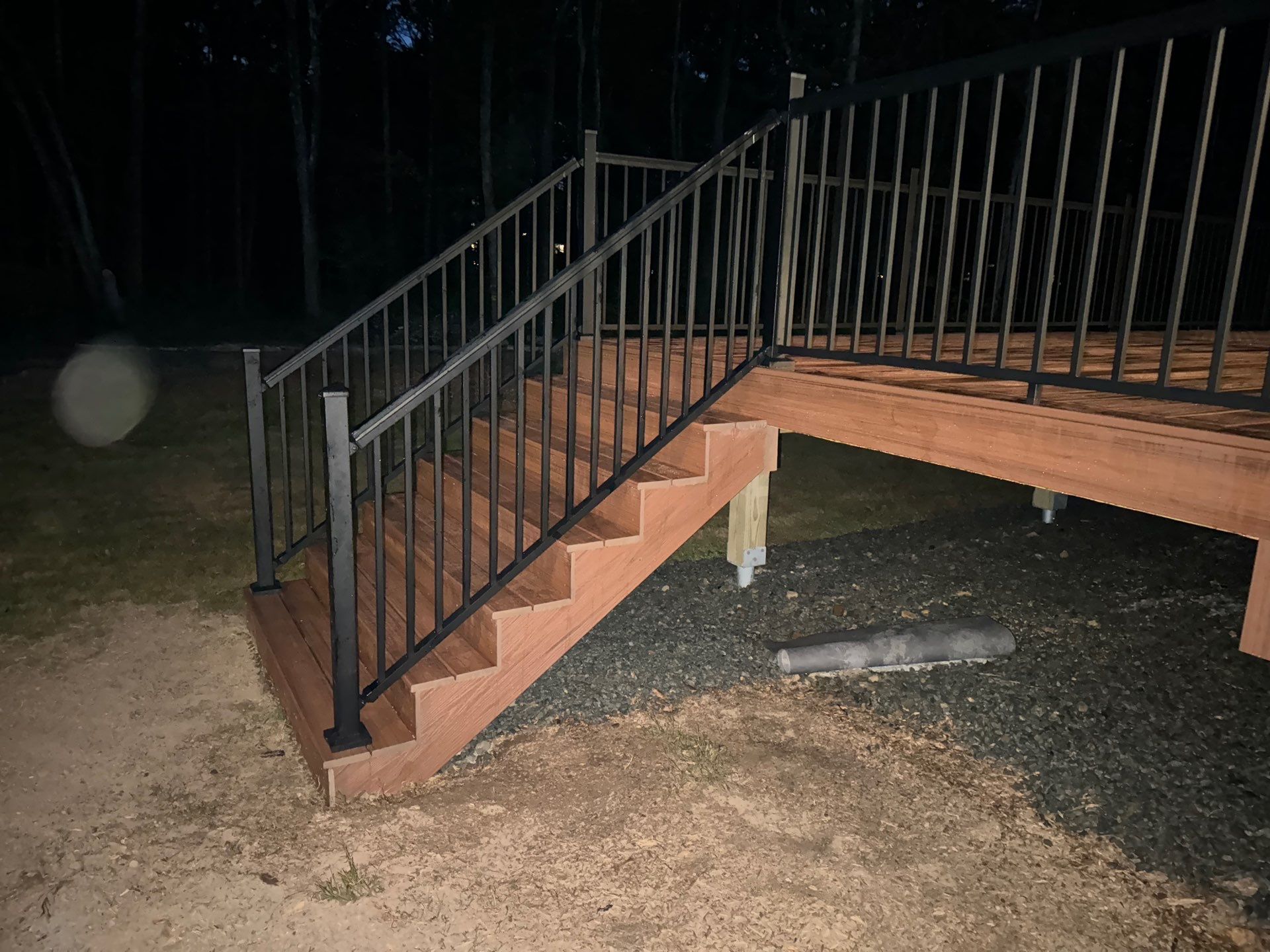 New Deck using Trex Tiki Torch  by deck guardian