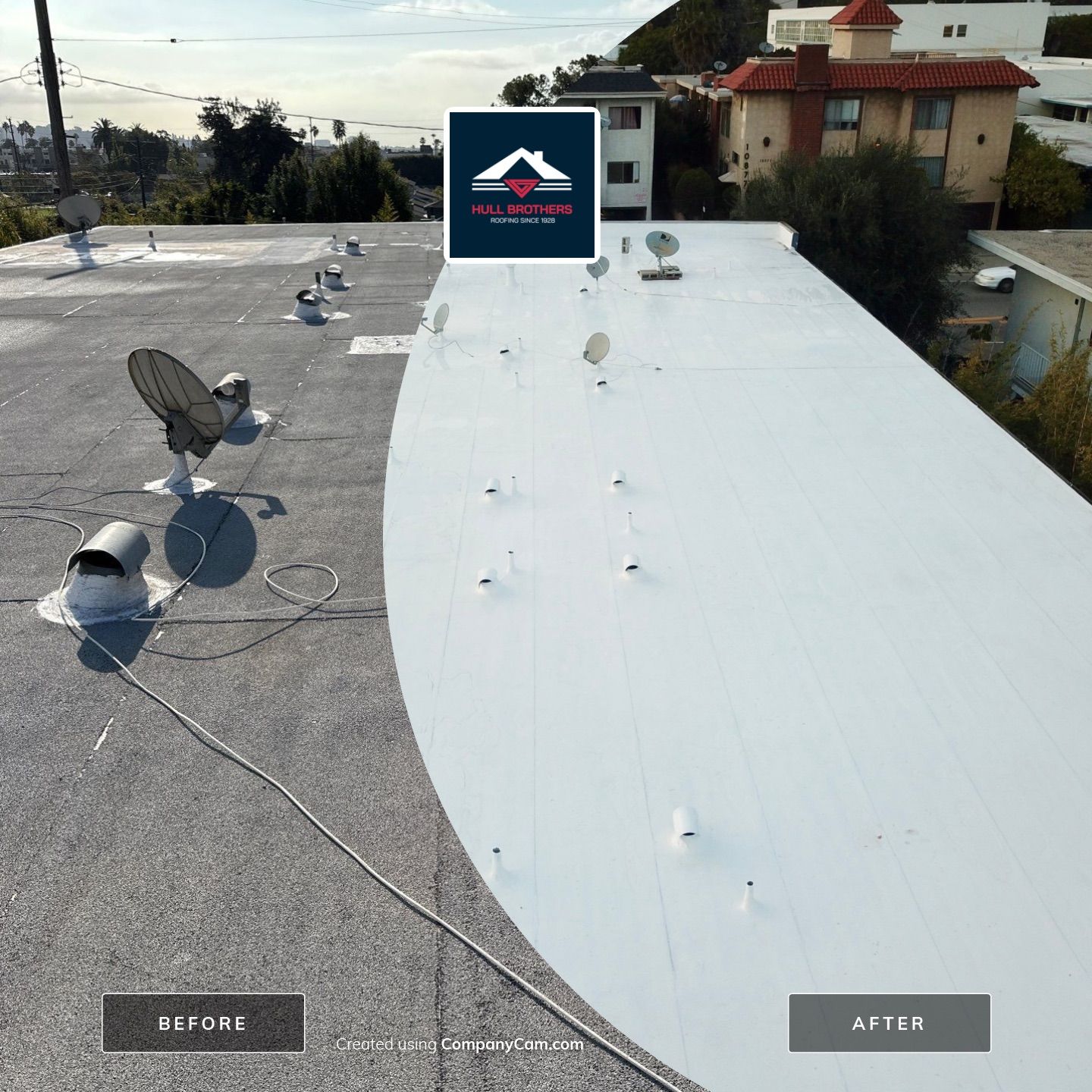 Apartment Building - Silicone Installation using ASC's Silicone Membrane by Hull Brothers Roofing