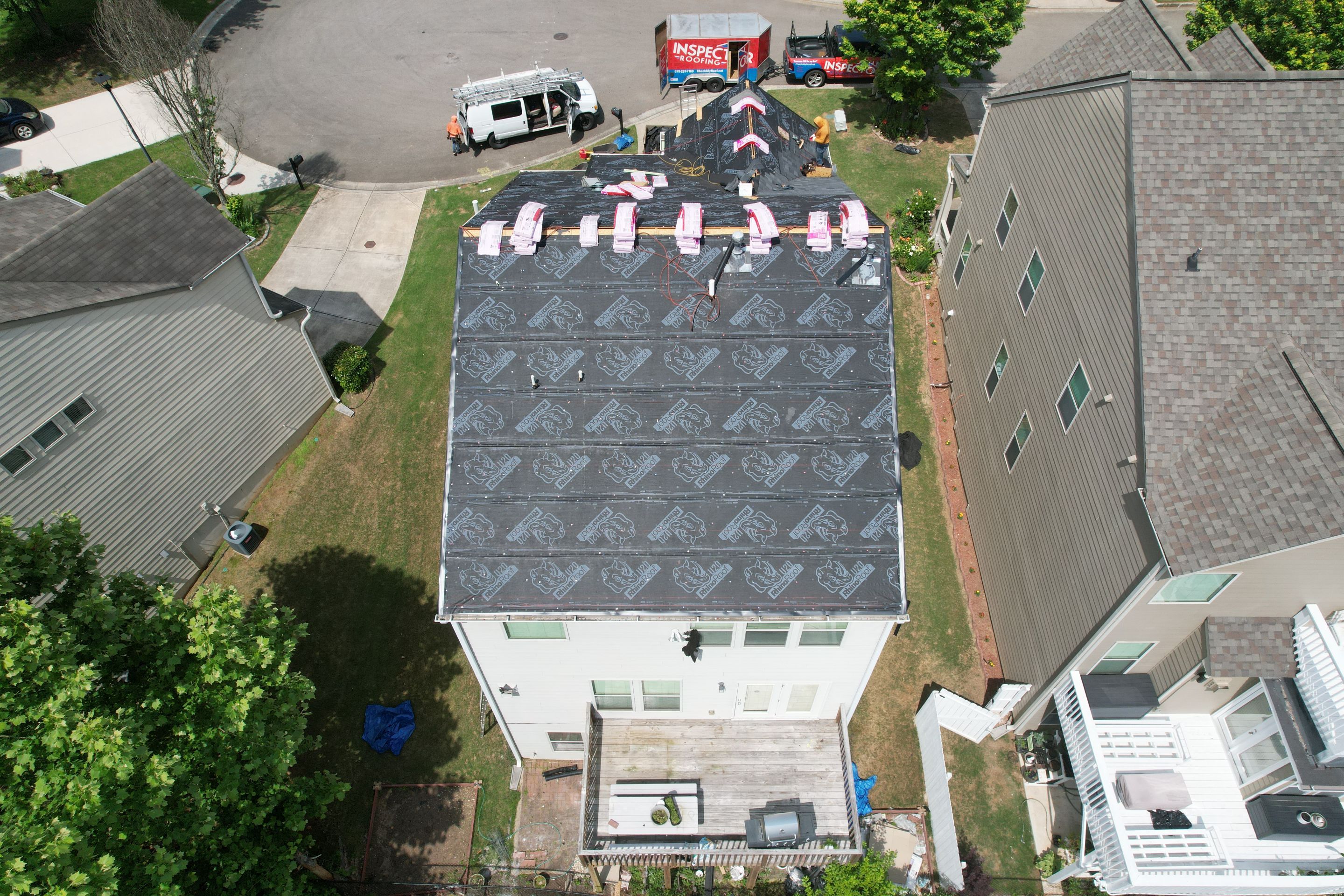 Residential Roof Replacement using Owens Corning Trudef Twilight Black by Inspector Roofing and Restoration