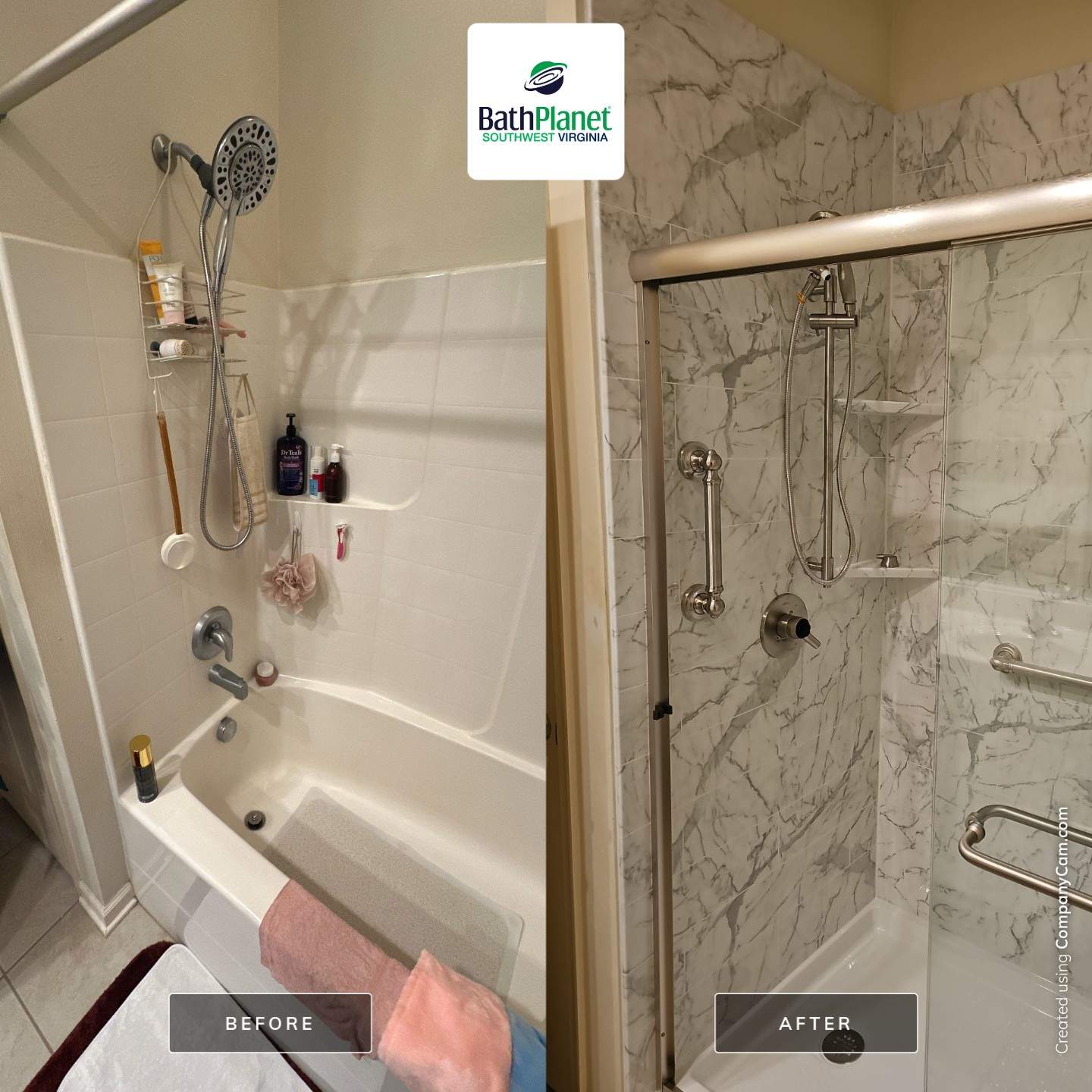 Tub to Shower by BathPlanet SW Virginia