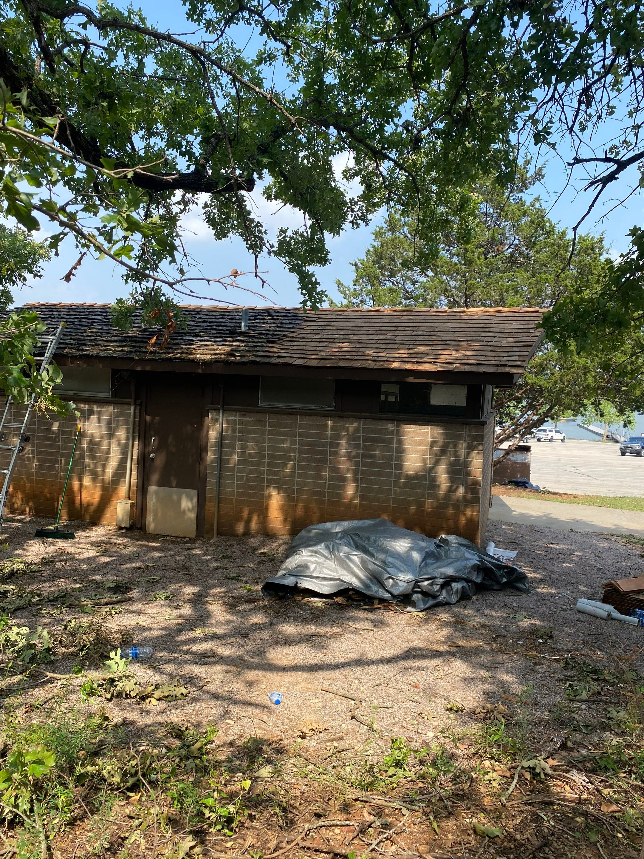 Metal Roof Replacement for Public Park Facility in Sulphur by BANA Roofing and Solar Supply