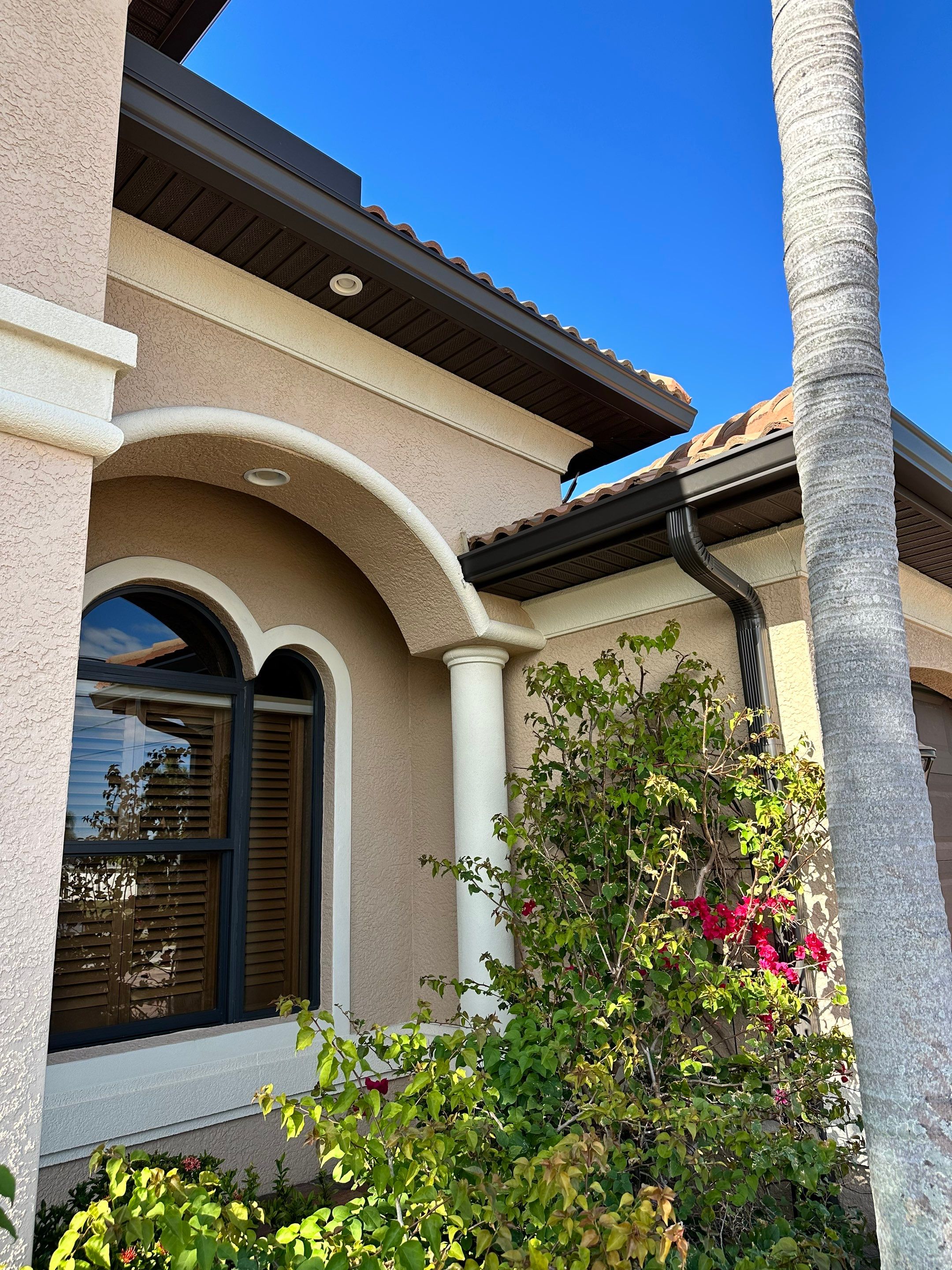 Bronze Downspout Installation in Cape Coral FL by Gutter Professors