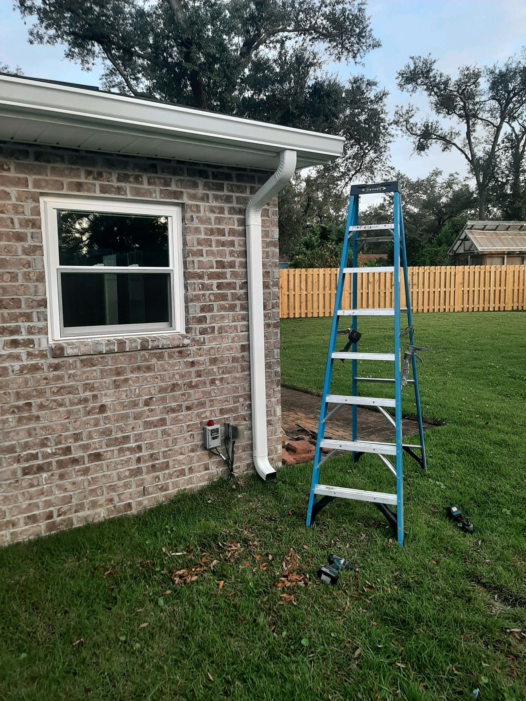 Seamless Gutter Installation using White K-Style Gutters by Gutter Professors