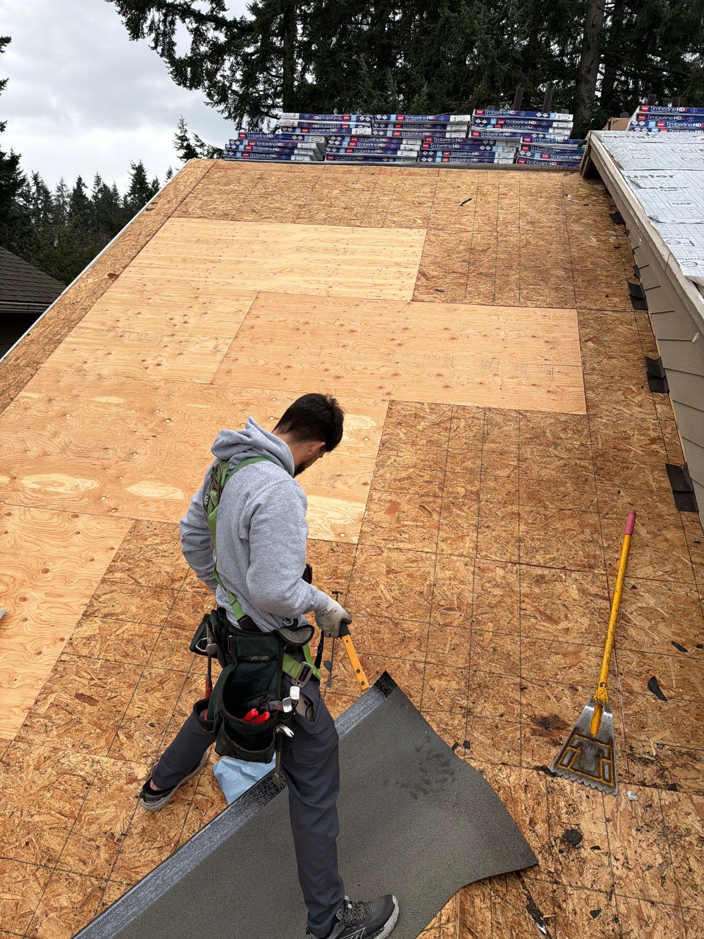 Residential Roofing Installation using GAF HDZ Shingles by Roofing Formula LLC