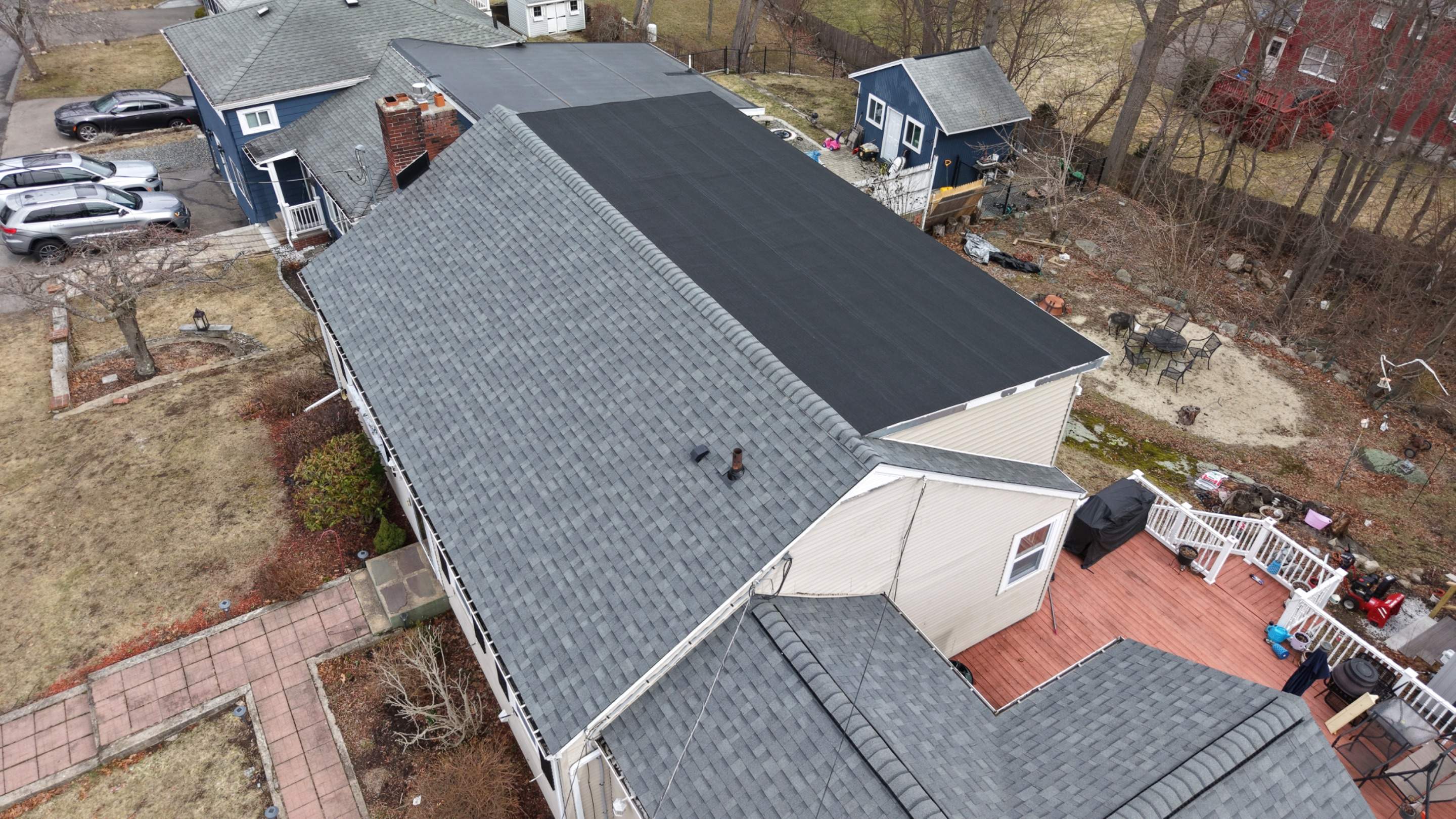 Major Roof Overhaul in Lynn, MA – Full Replacement, Skylight Removal, Gutters & Custom Flashing by JOHNNYS PRO