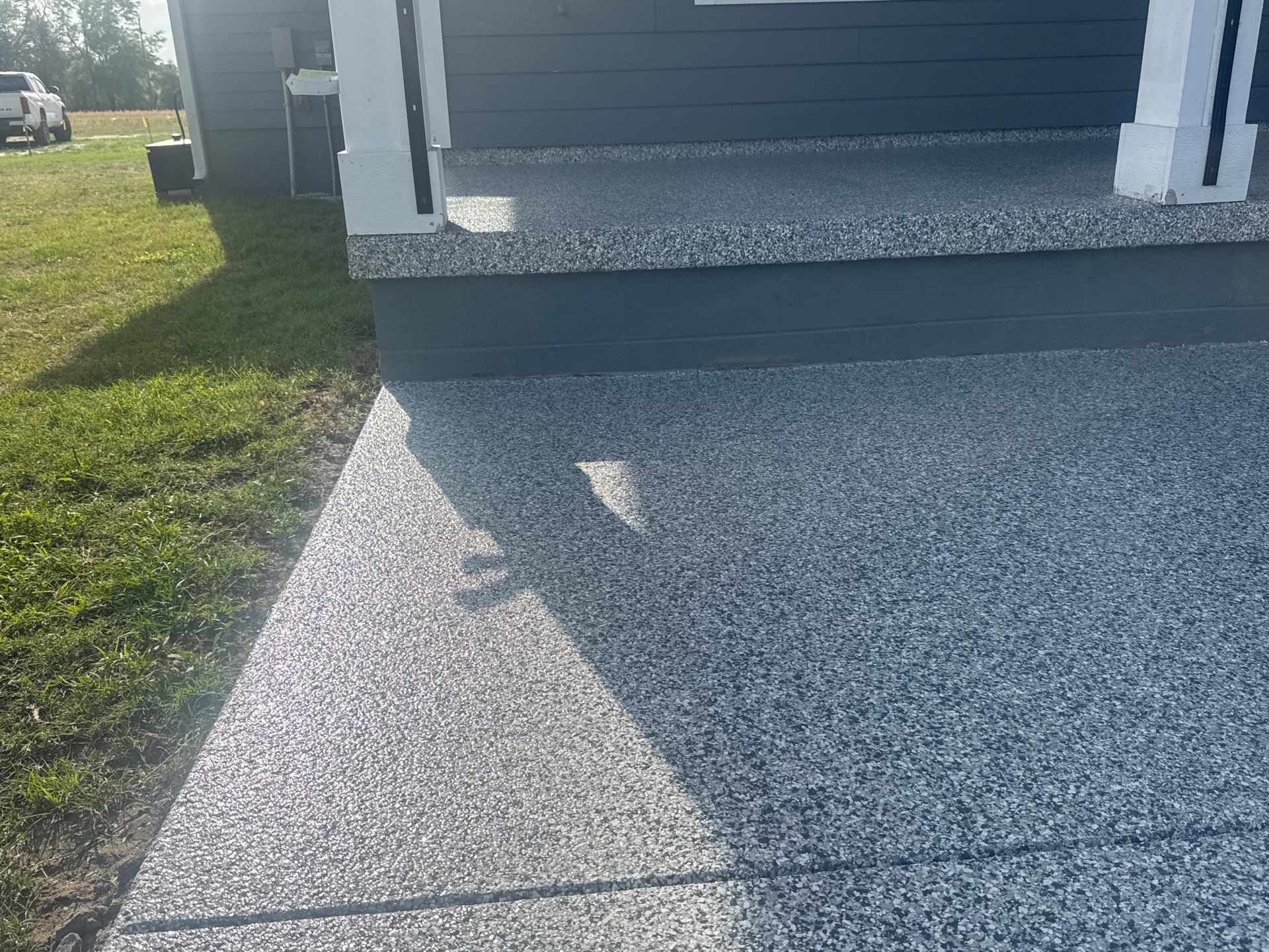 Back Patio in Slate Stone by Cross Creek Concrete Coatings