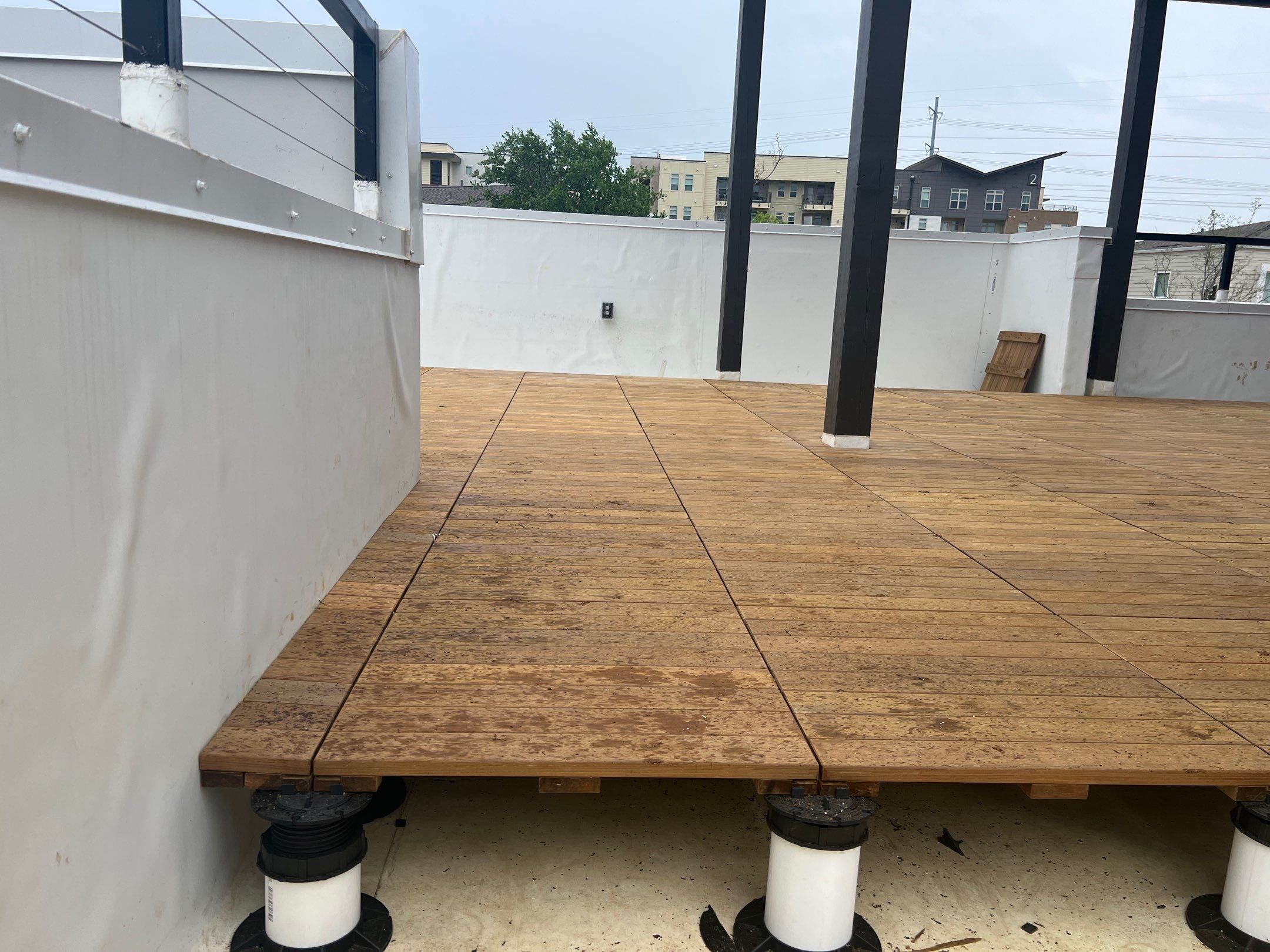 Apartment Roofing Installation using GAF HDZ Shingles, GAF TPO and Pavers in Lewisville, TX by Roof Experts