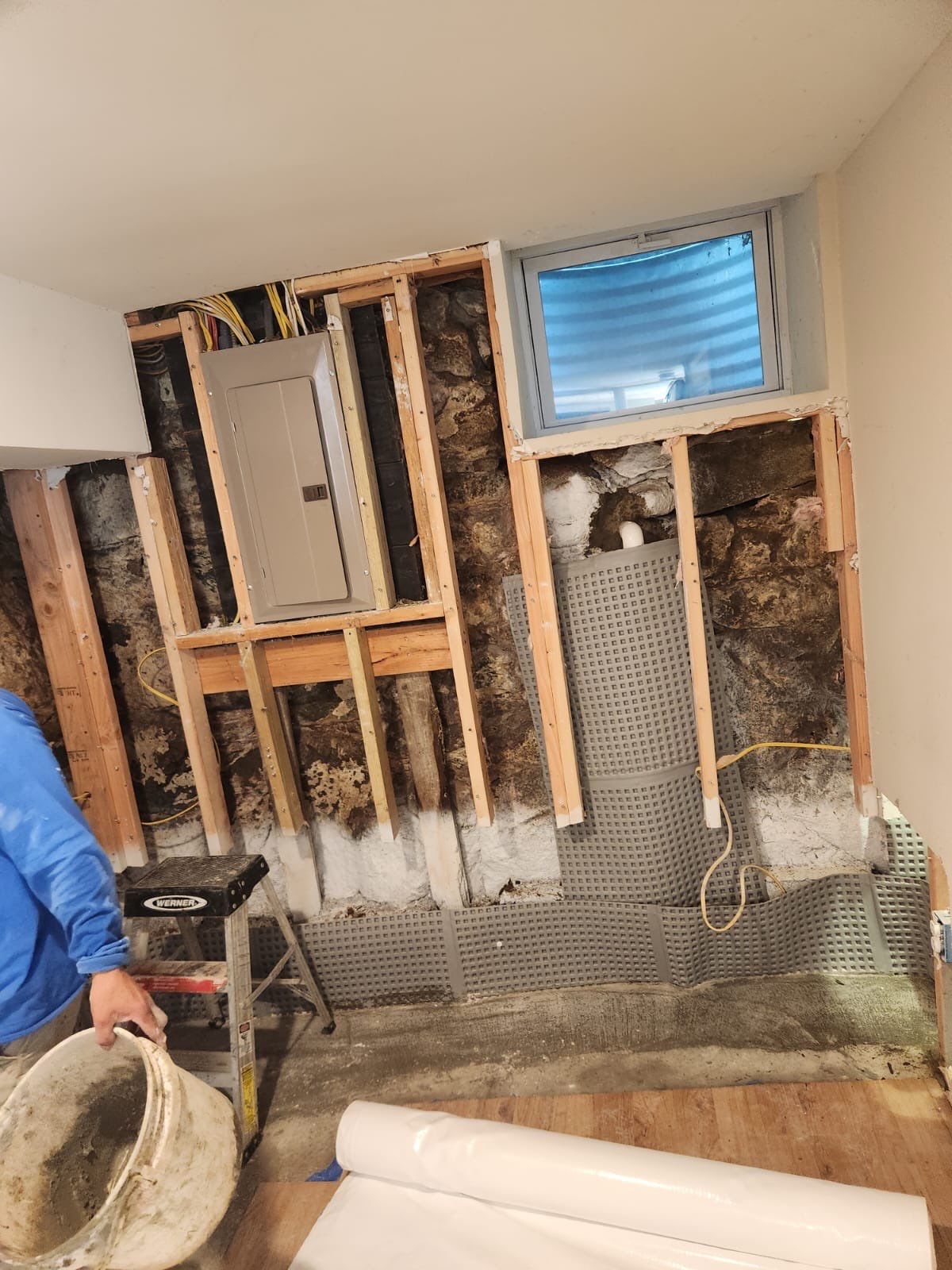 Interior French Drain & Wall Vapor Barrier Boonton NJ by Pure Service Pro, LLC 