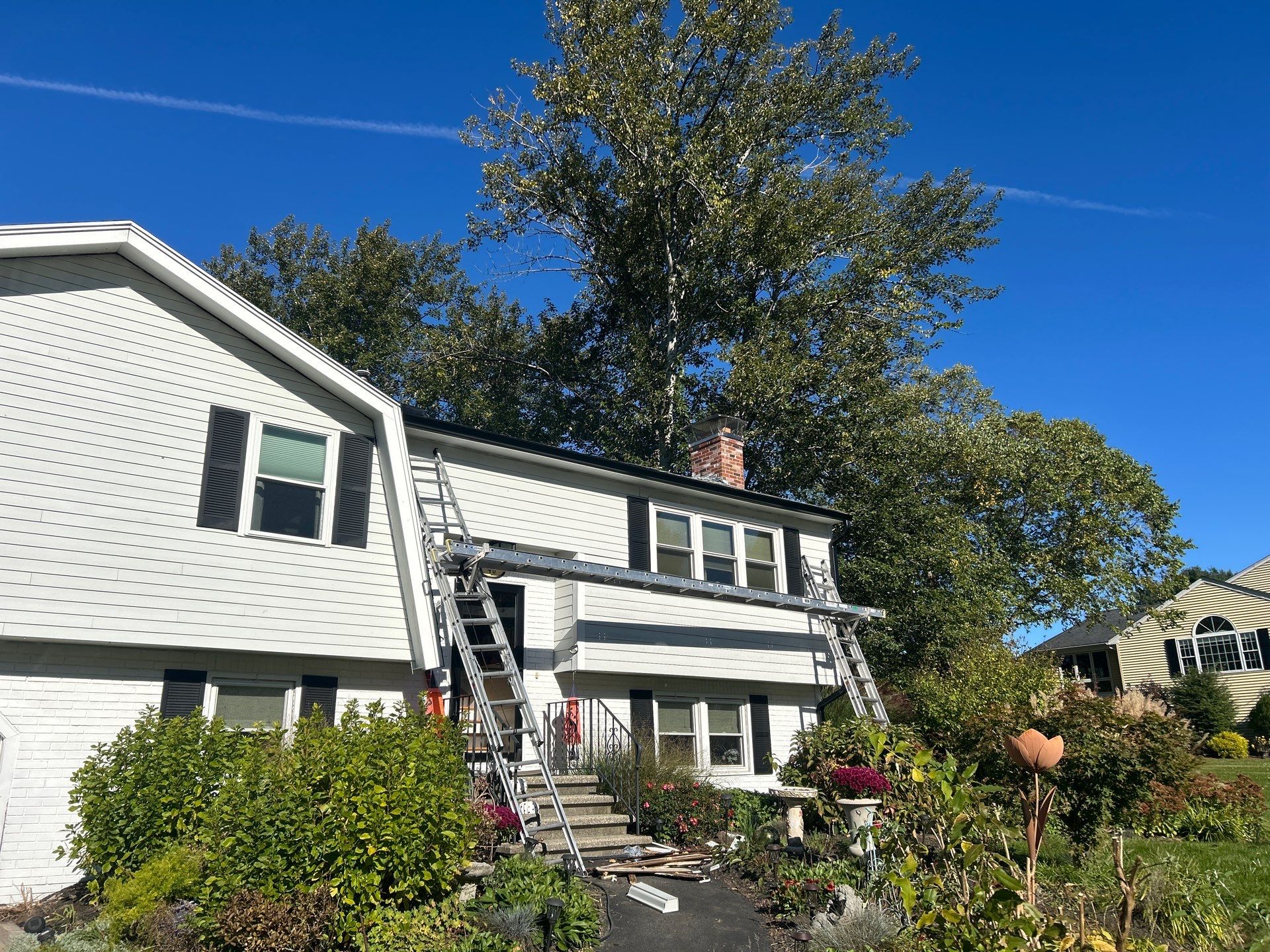 Seamless Black Gutter & Fascia Upgrade | Methuen, MA by Mighty Dog Roofing of Greater Middlesex County