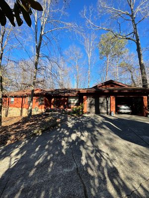 Exterior Wood Siding Painting and Gutter Refurbishment in Roswell
