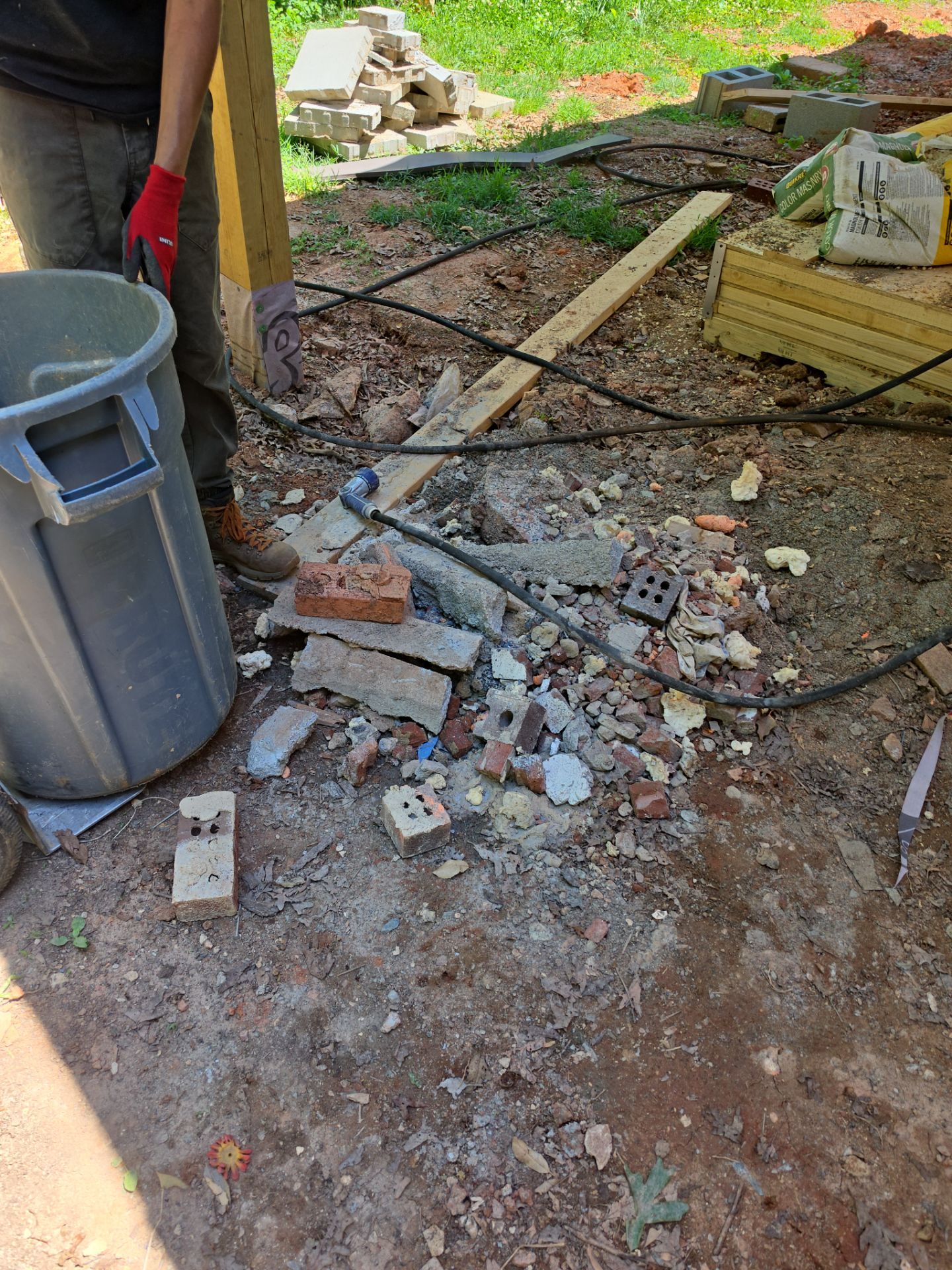 Job site clean up in Matthews by Badger Hauling