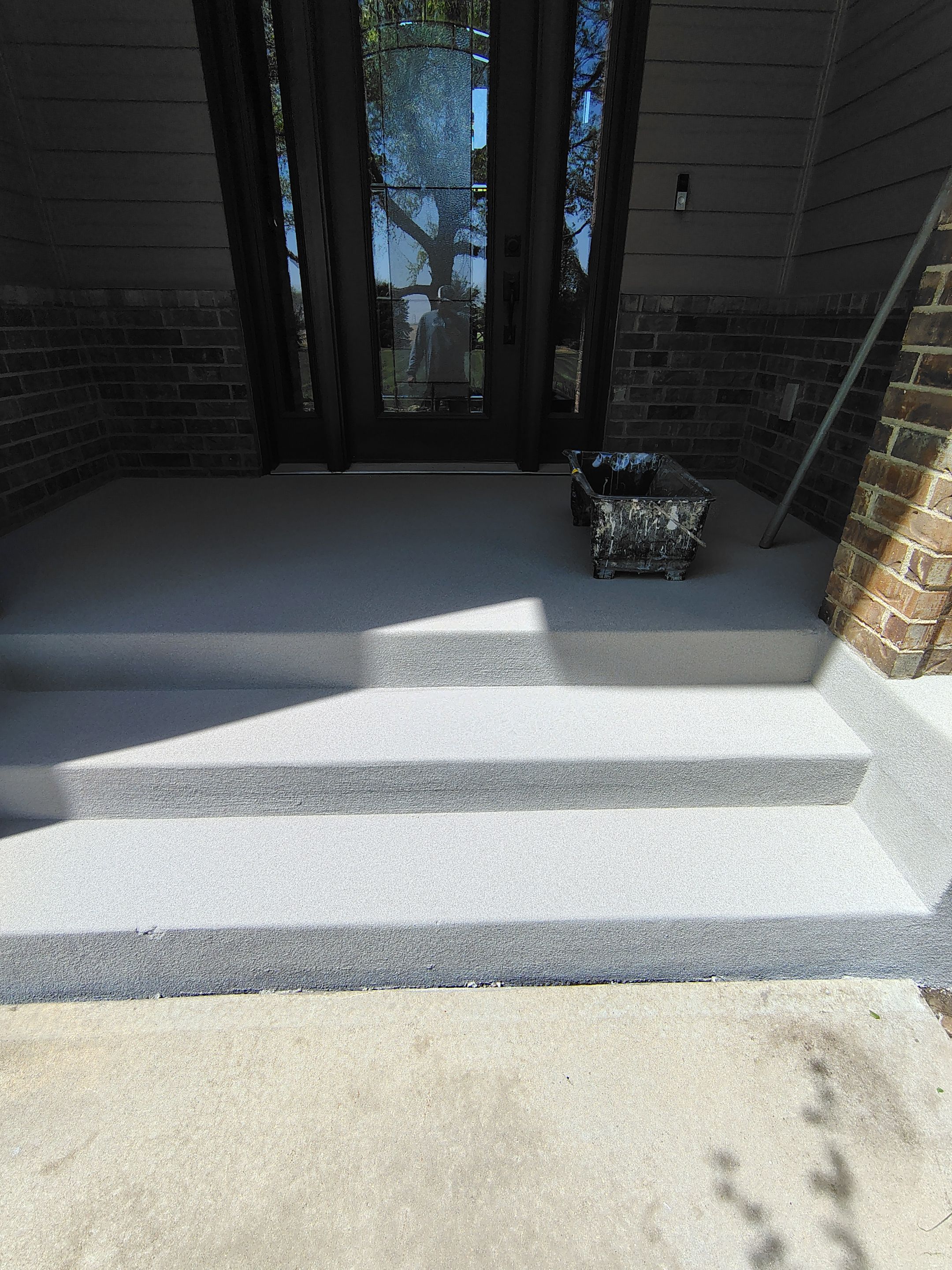Front Porch Concrete Coating and Restoration in Harrisburg by Select Painting, Coatings & Garage Cabinets