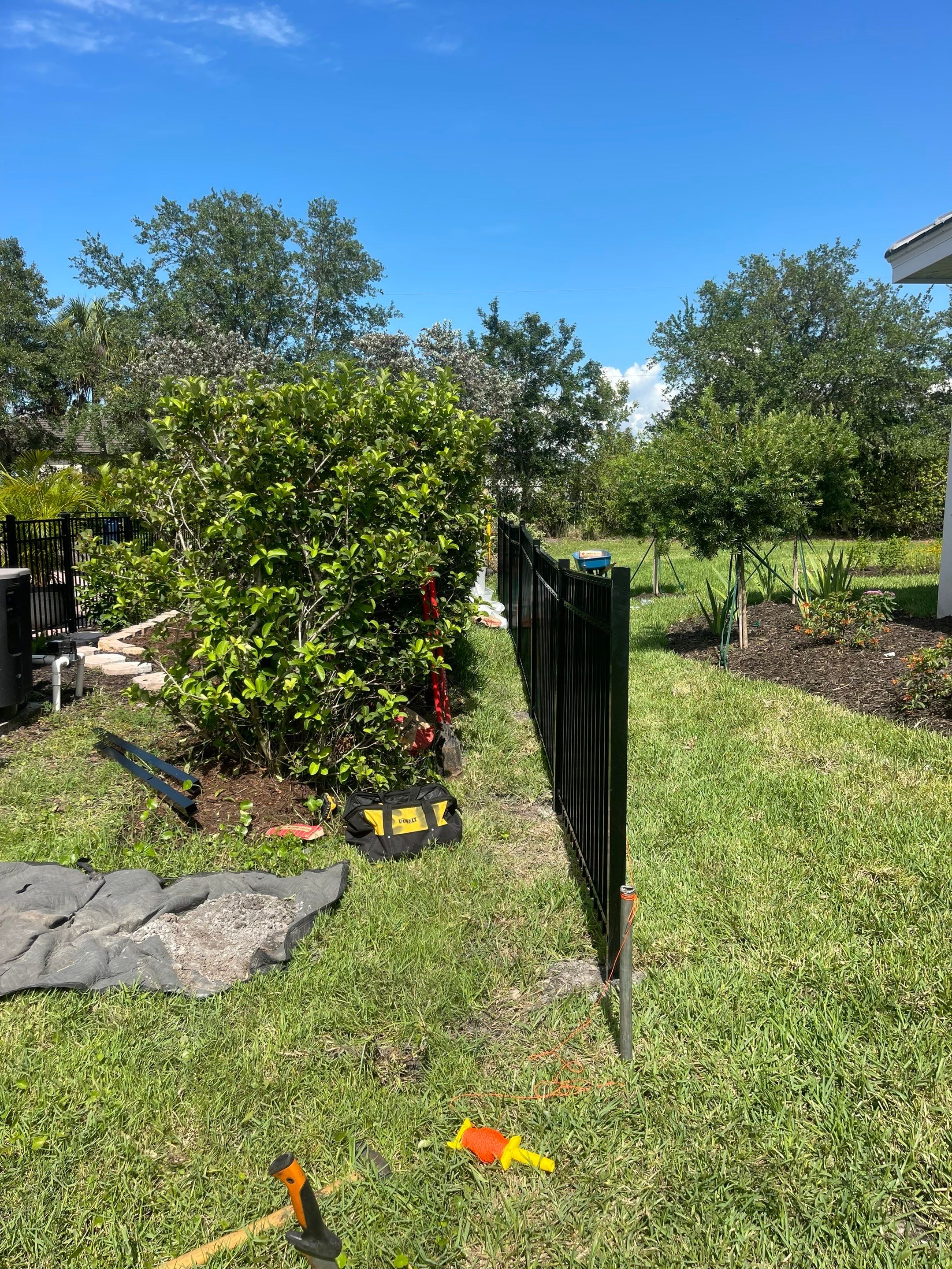 Bradenton, FL 4ft. Tall 3-Rail Black Aluminum Fence by Asap fence and gates, LLC
