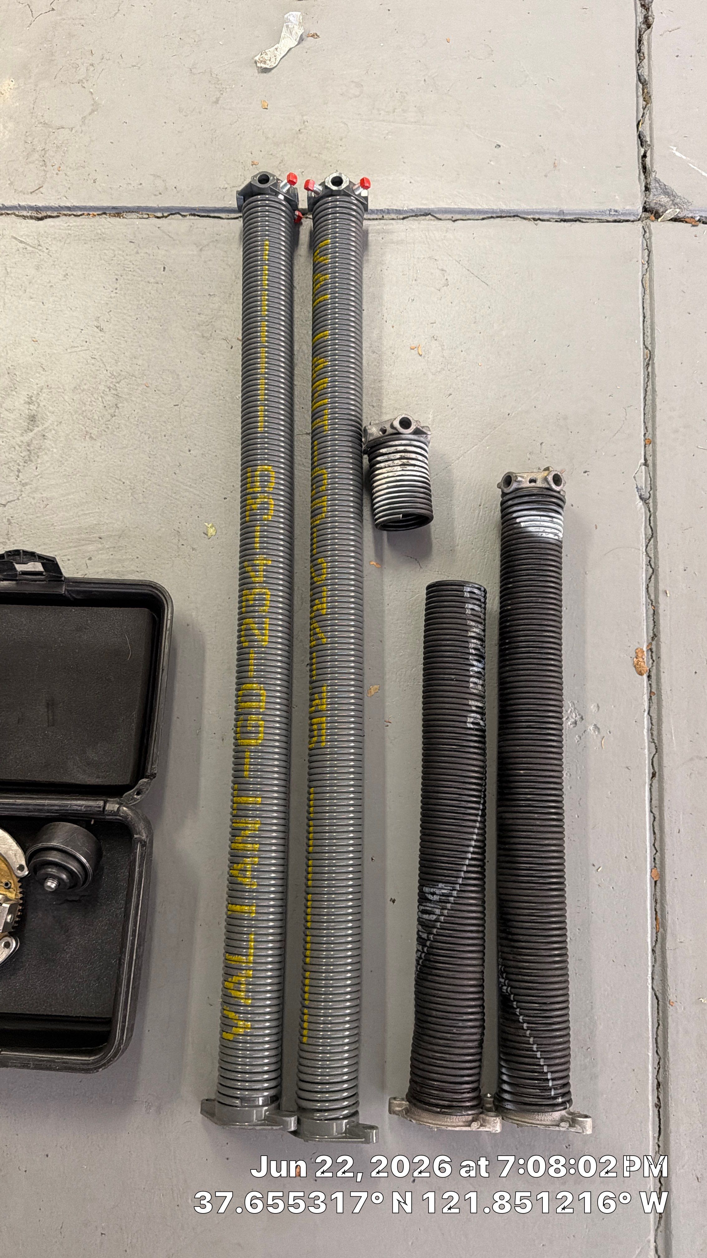 Broken spring repair in Pleasanton, California, near Meadowlark dairy Broken spring repair in Pleasanton, California, near Meadowlark dairy by Valiant Garage Door