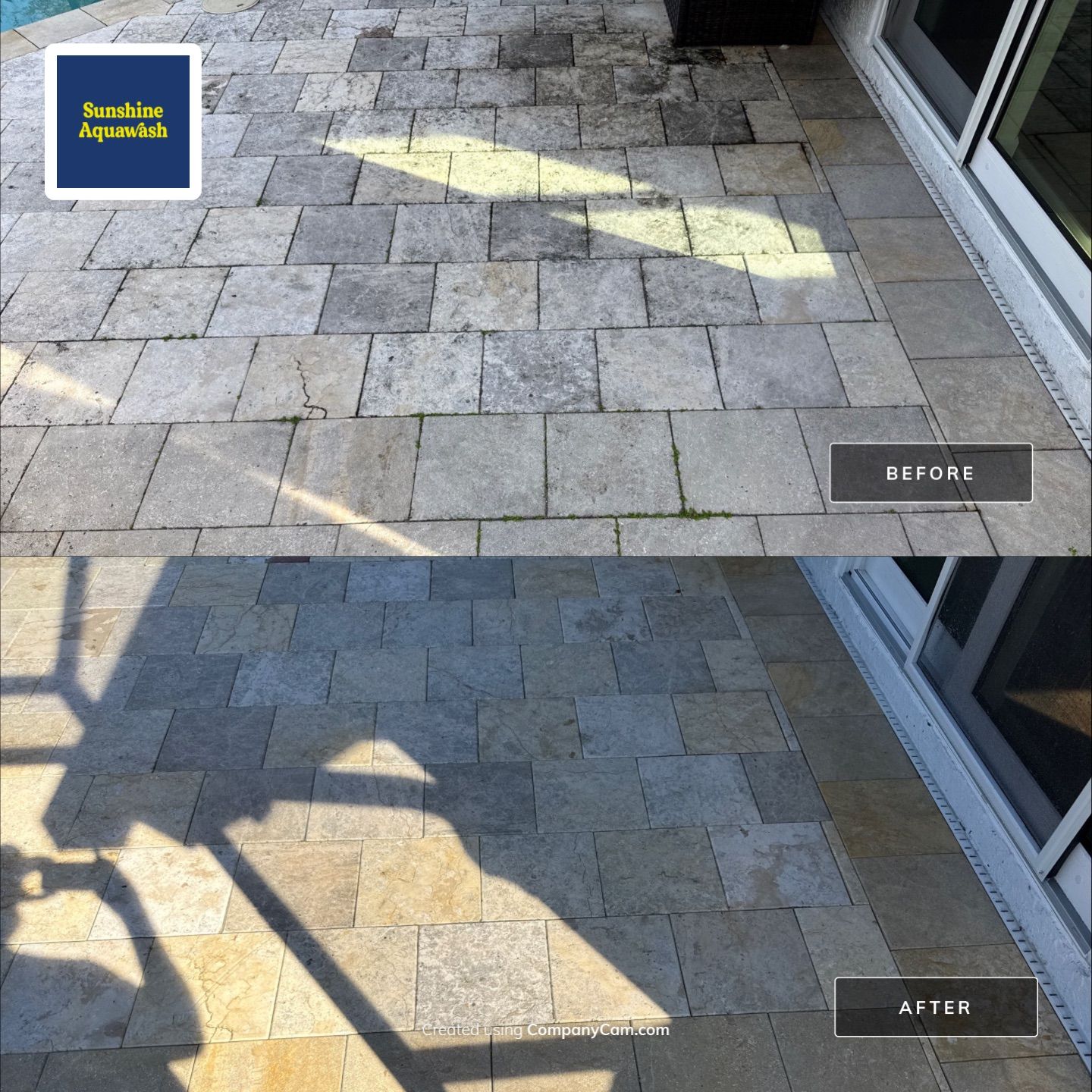 Paver Pool Deck & Screen Enclosure Cleaning | River Wilderness, Parrish FL by Sunshine AquaWash