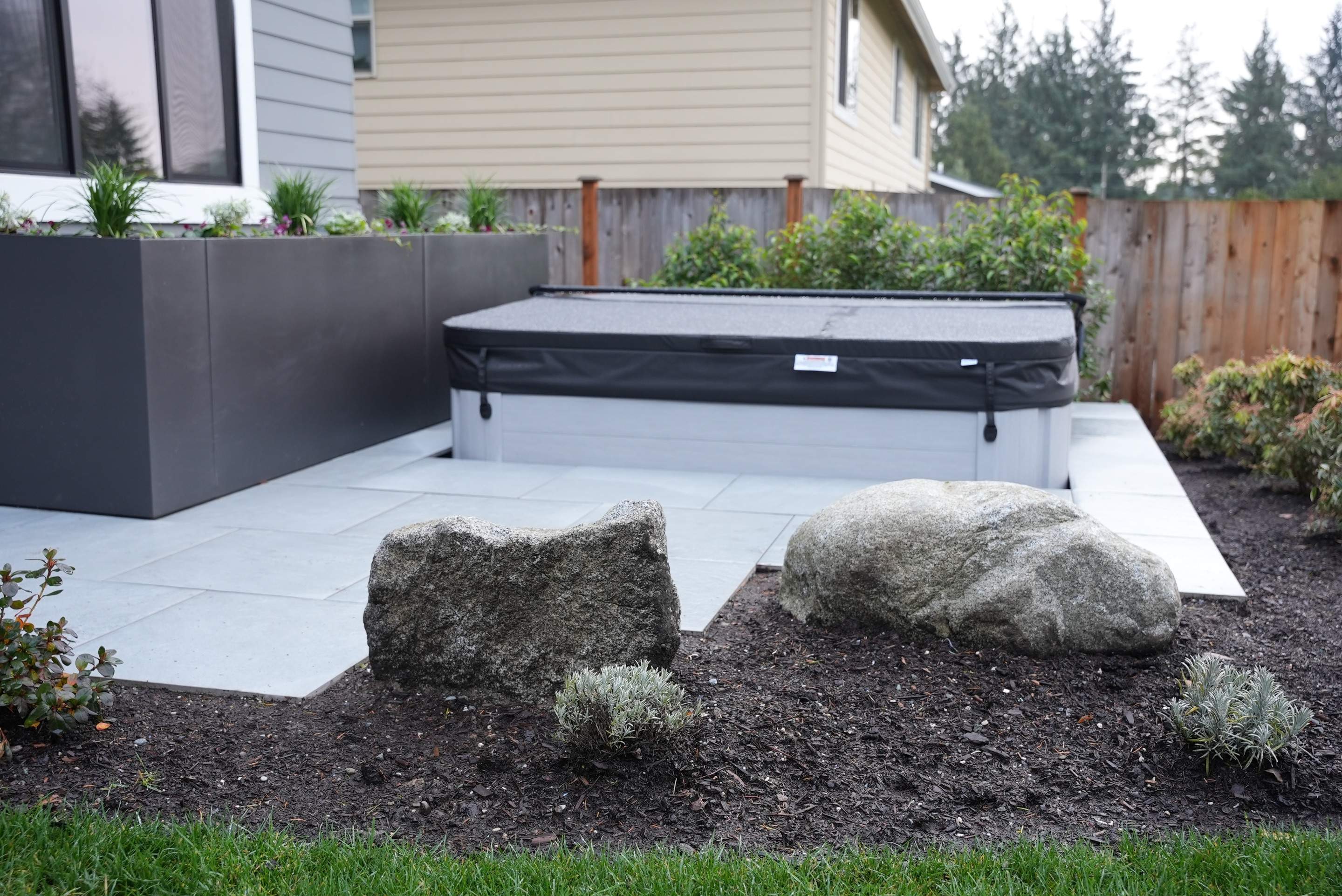 Hardscaping Back Patio Landscape Project  by Jireh Asphalt & Concrete Inc 