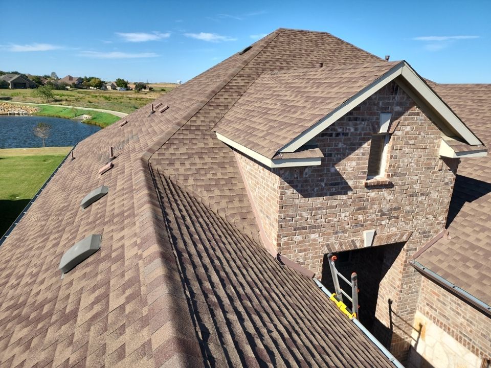 Insurance Claim Roof and Gutters using GAF Timberline HD Barkwood by Tex-Line Roofing