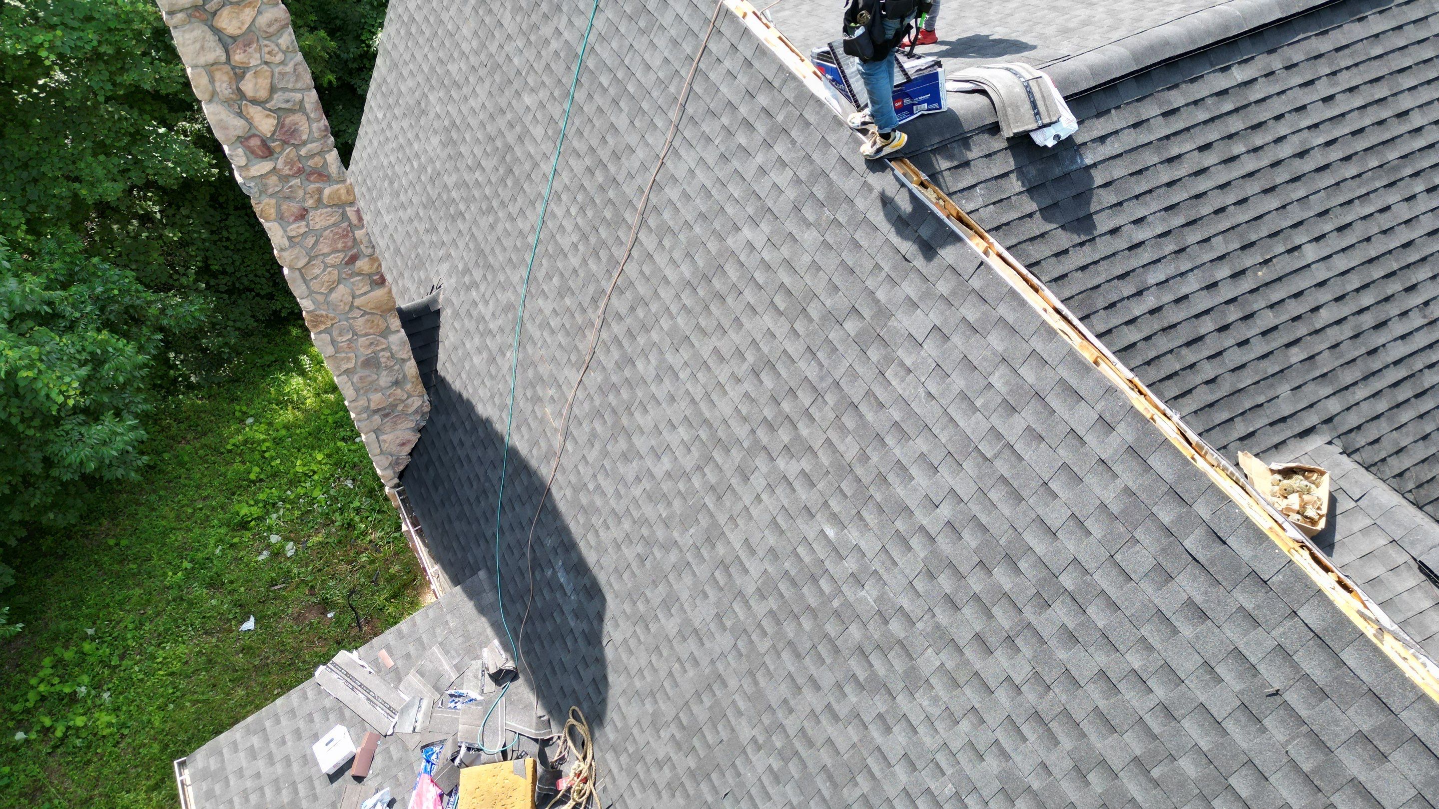 Residential Roofing Installation using Timberline HDZ Shingles - Charcoal by RoofX 