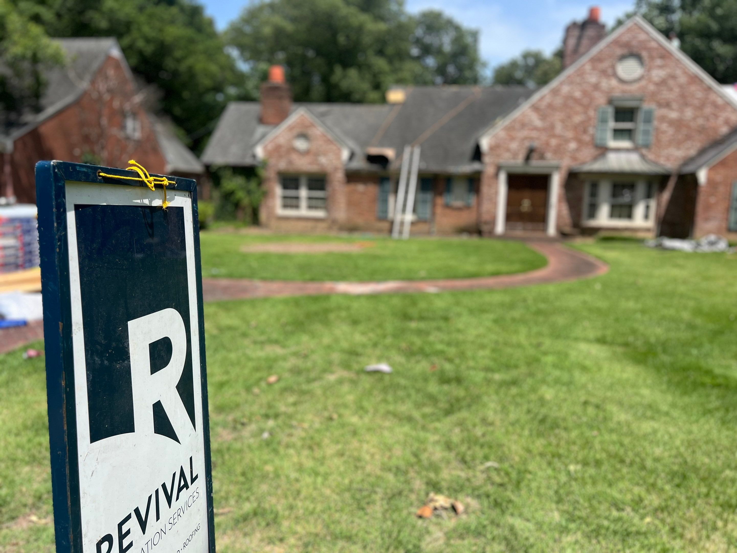 Full Roof Replacement with gutter upgrade after tree impact damage in East Memphis by Revival Roofing Services