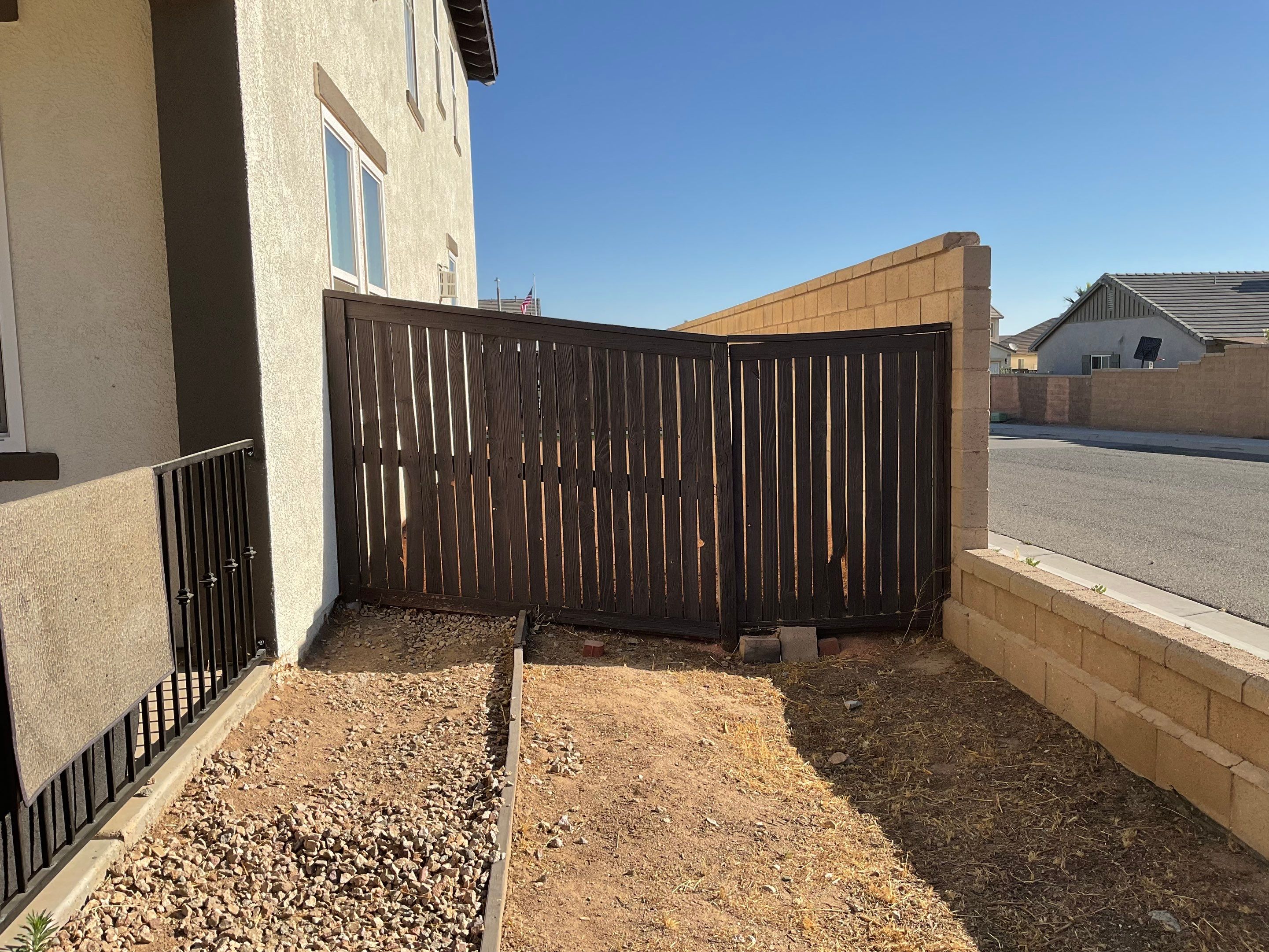 Gate installation using Vinyl by Fence Guys Inc.