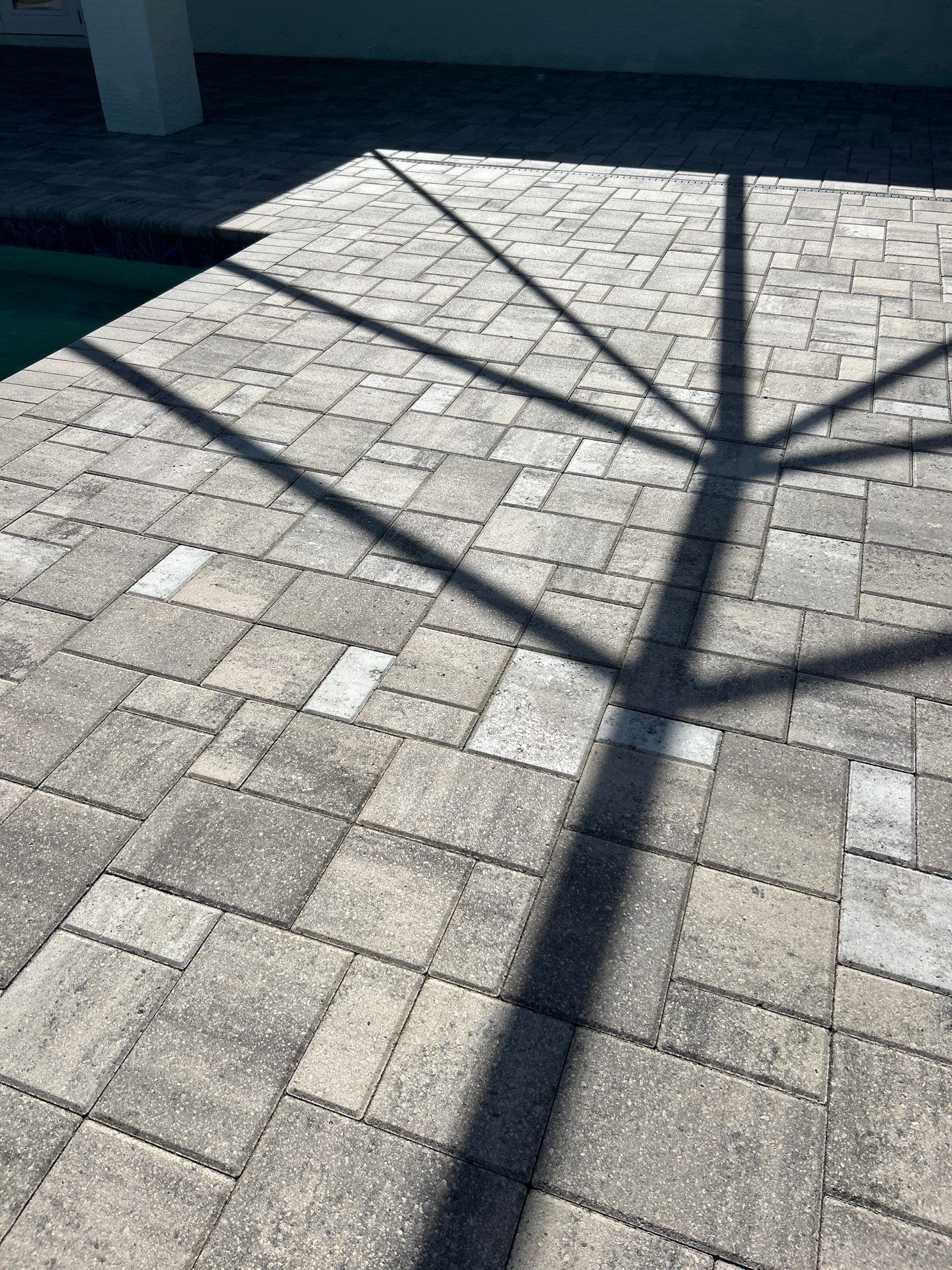 Natural, 2 Coats Gray/White Pavers by Wizard Wash