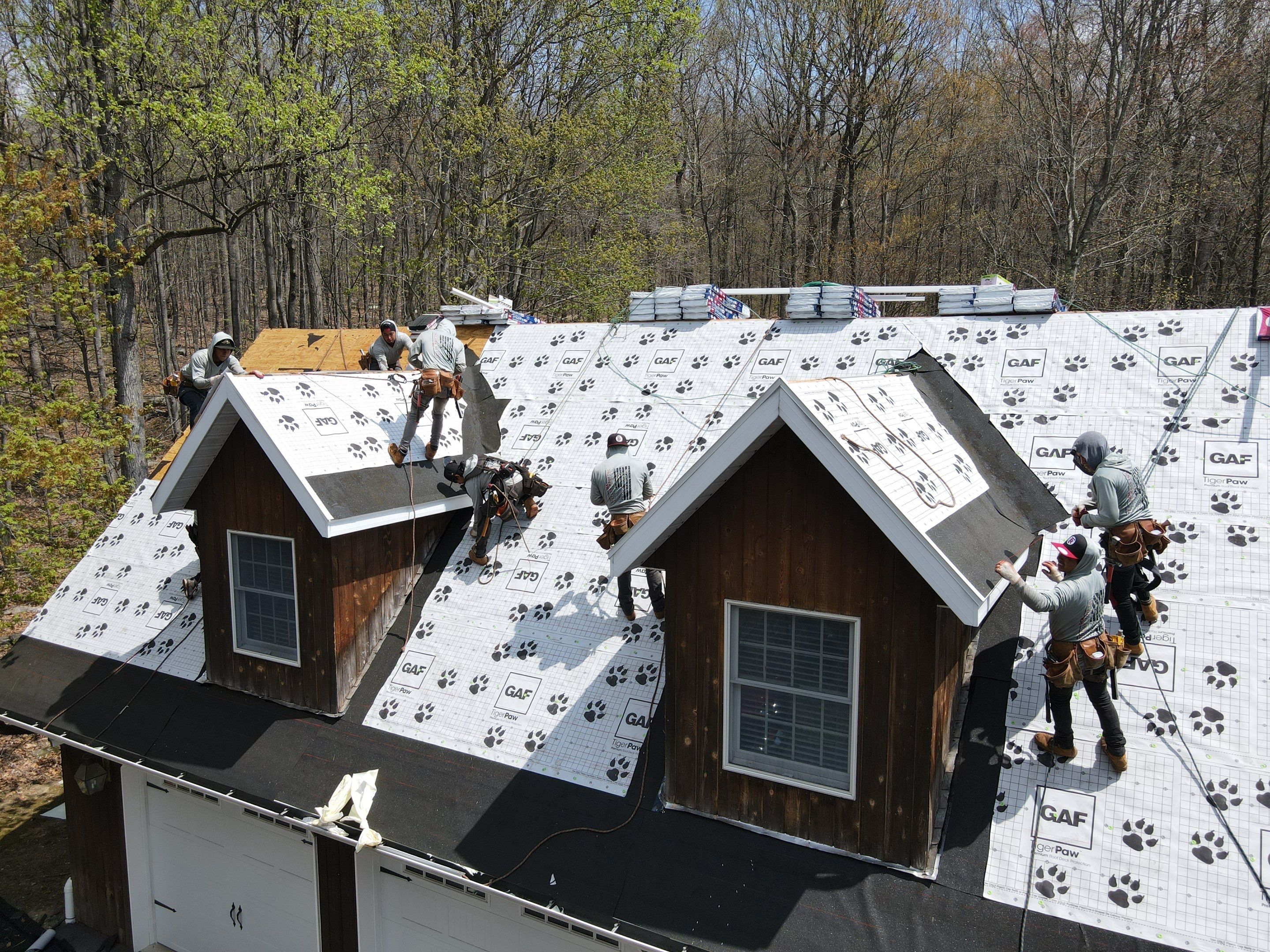 Roofing Installation using Gaf Hdz Architectural Shingle -Barkwood by Teflon Roofing