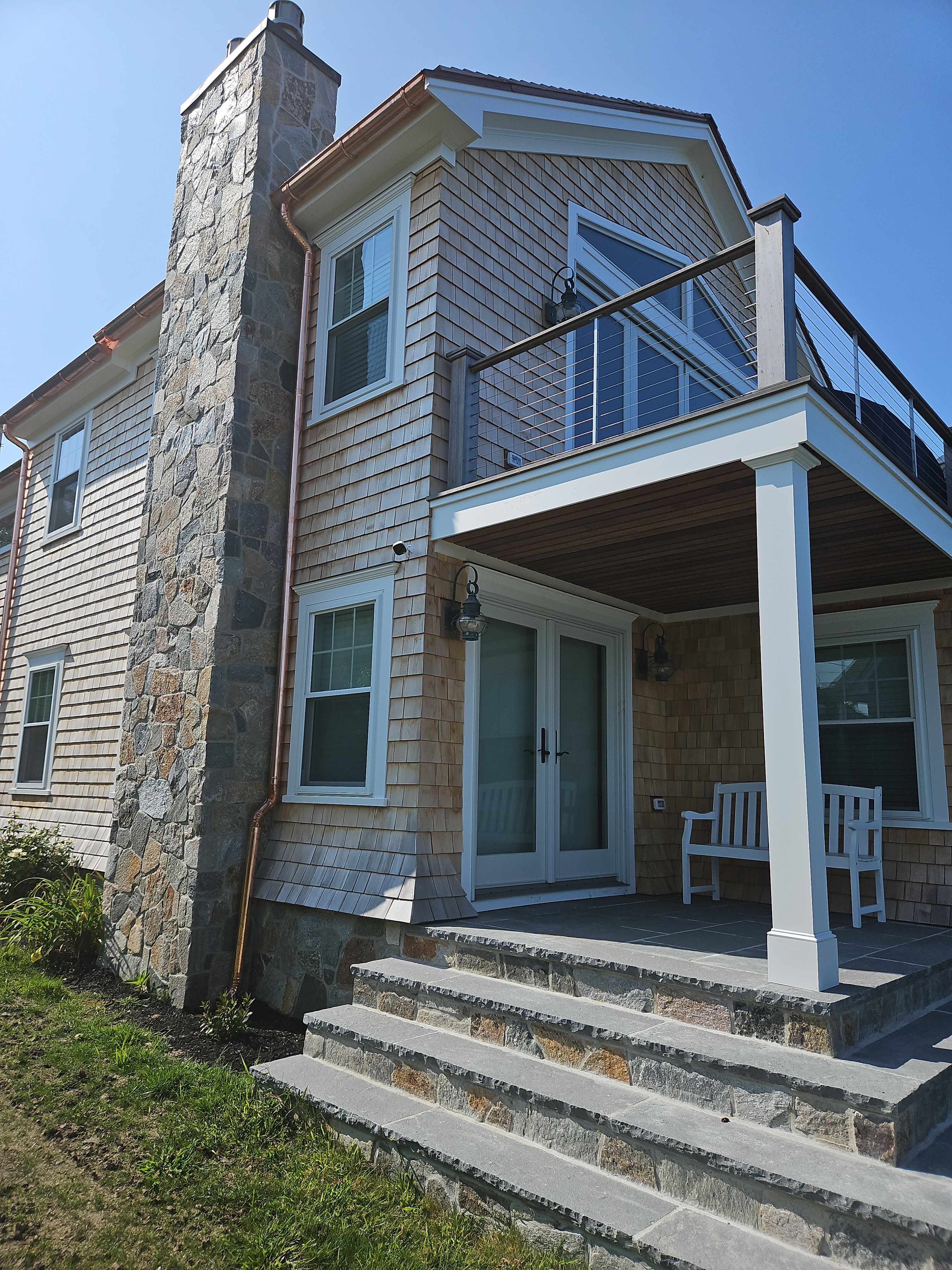 Gutter Installation using 6" Half Round Copper Gutter by Gutter Pro Enterprises