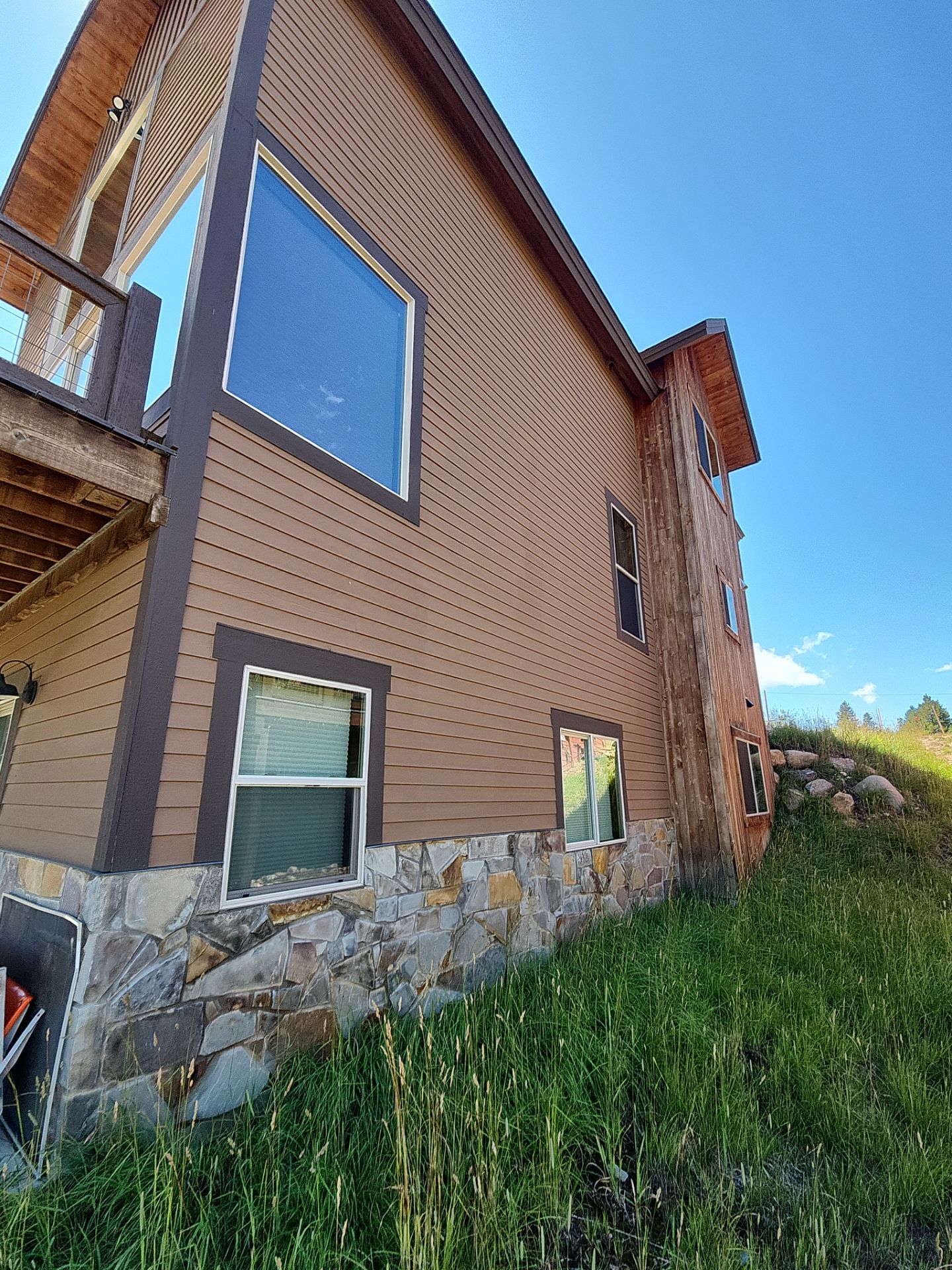 Exterior Painting Using Stain by Wheatley Creek Services