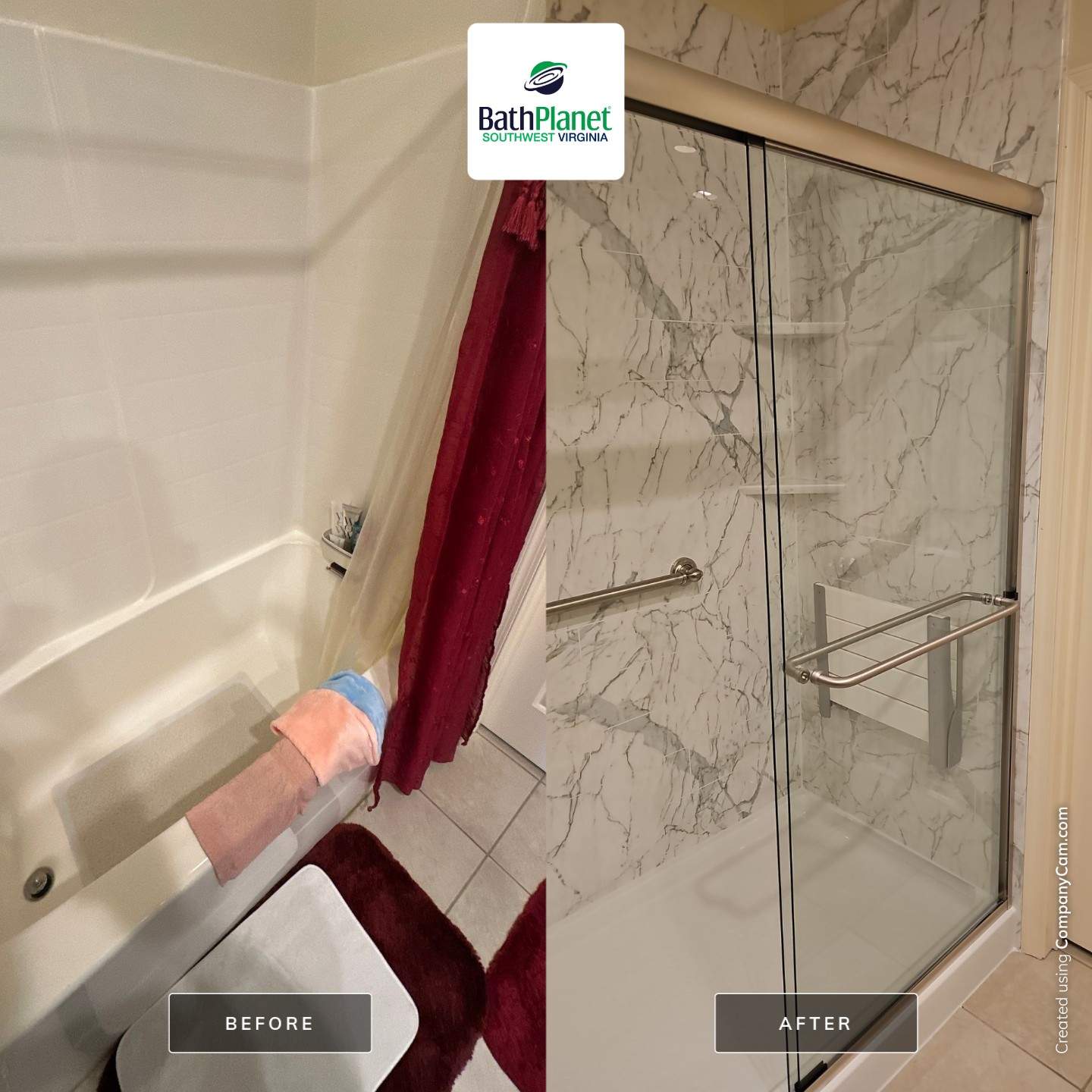 Tub to Shower by BathPlanet SW Virginia