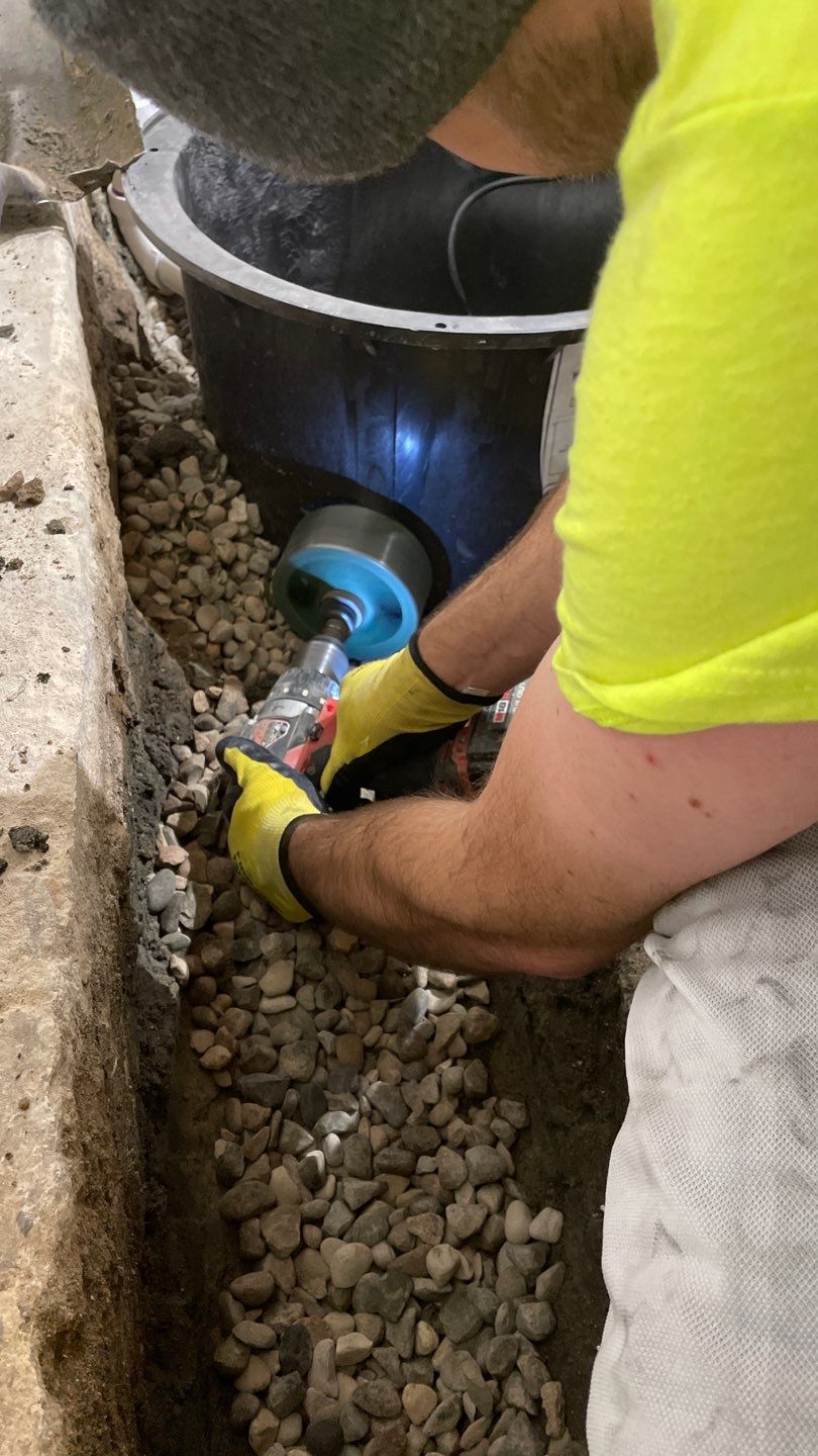 Drain tile & a sump pump for Ruth by Waterproofing Northeast
