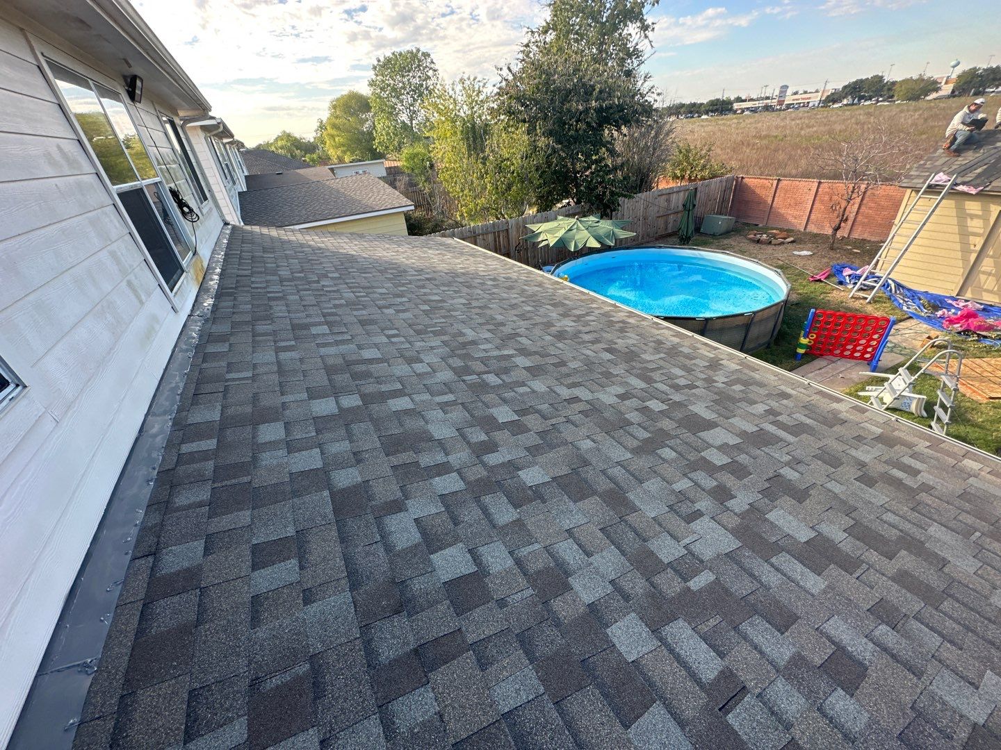Residential Roofing Installation using Owen's Corning Duration (Lifetime) Shingles by Roof Repair Company