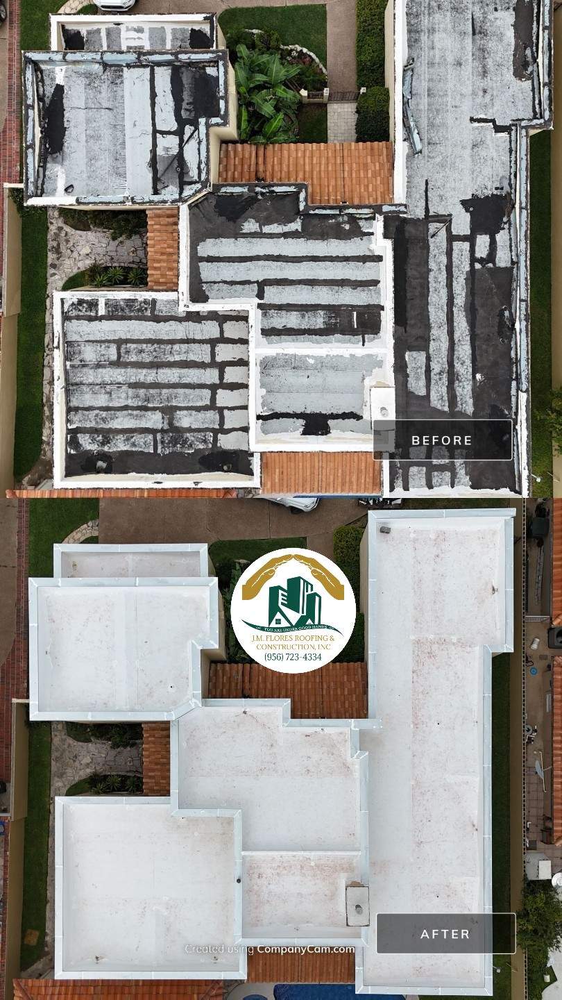 Flat Roof Replacement by JM Flores Roofing & Construction, Inc