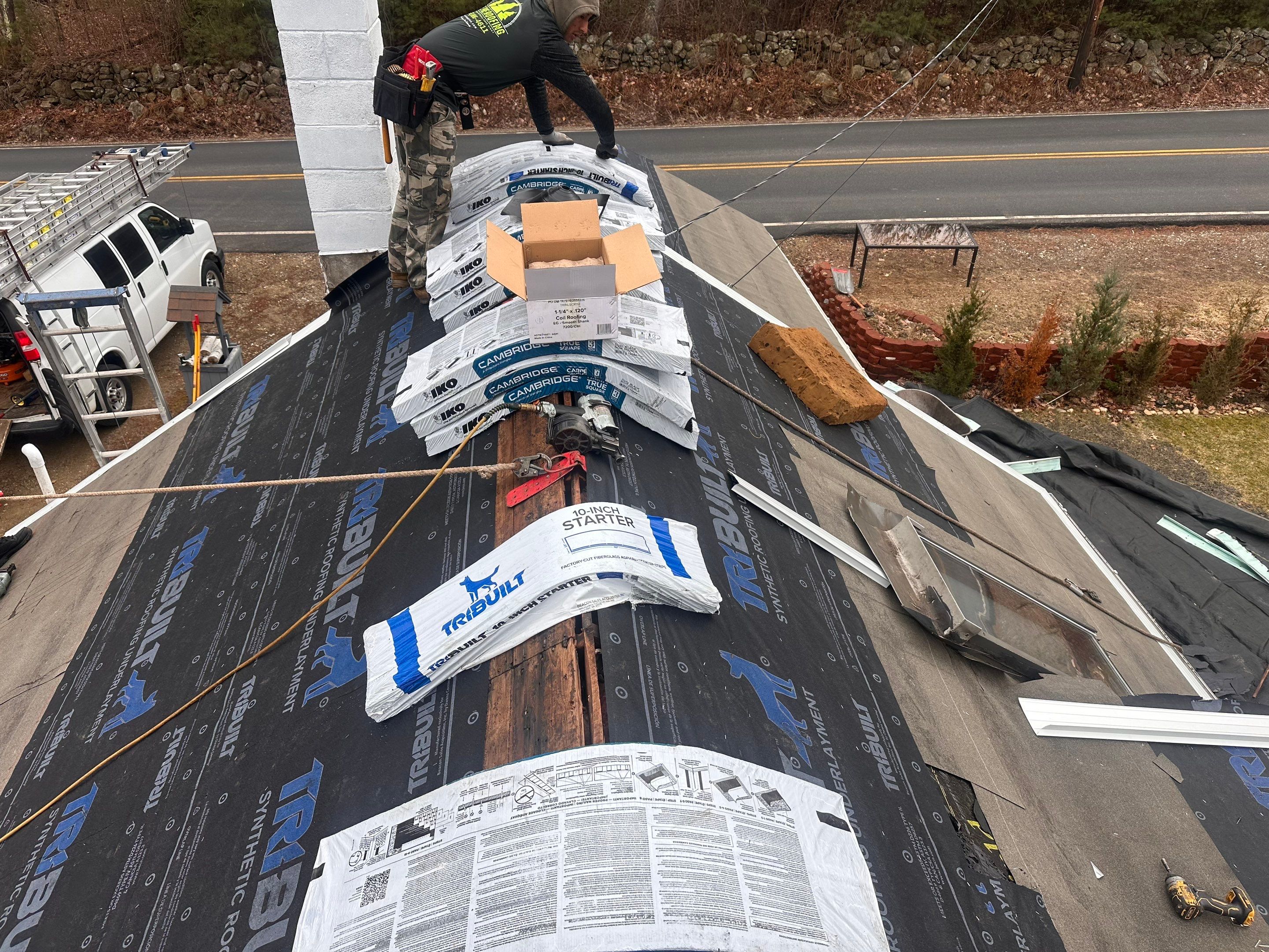 Project in Barrington, NH by Tall pine roofing