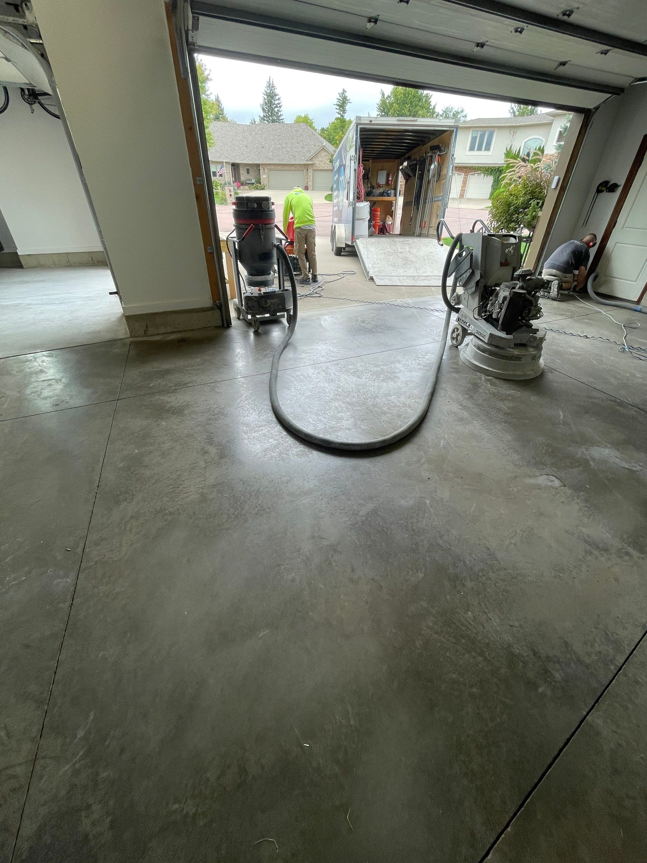 Garage Floor Coating and Domino Flake Finish in Sioux Falls by Select Painting, Coatings & Garage Cabinets