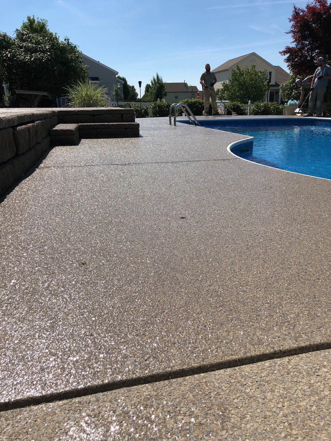 Pool Installation using Fieldstone by Your1DayFloor.com
