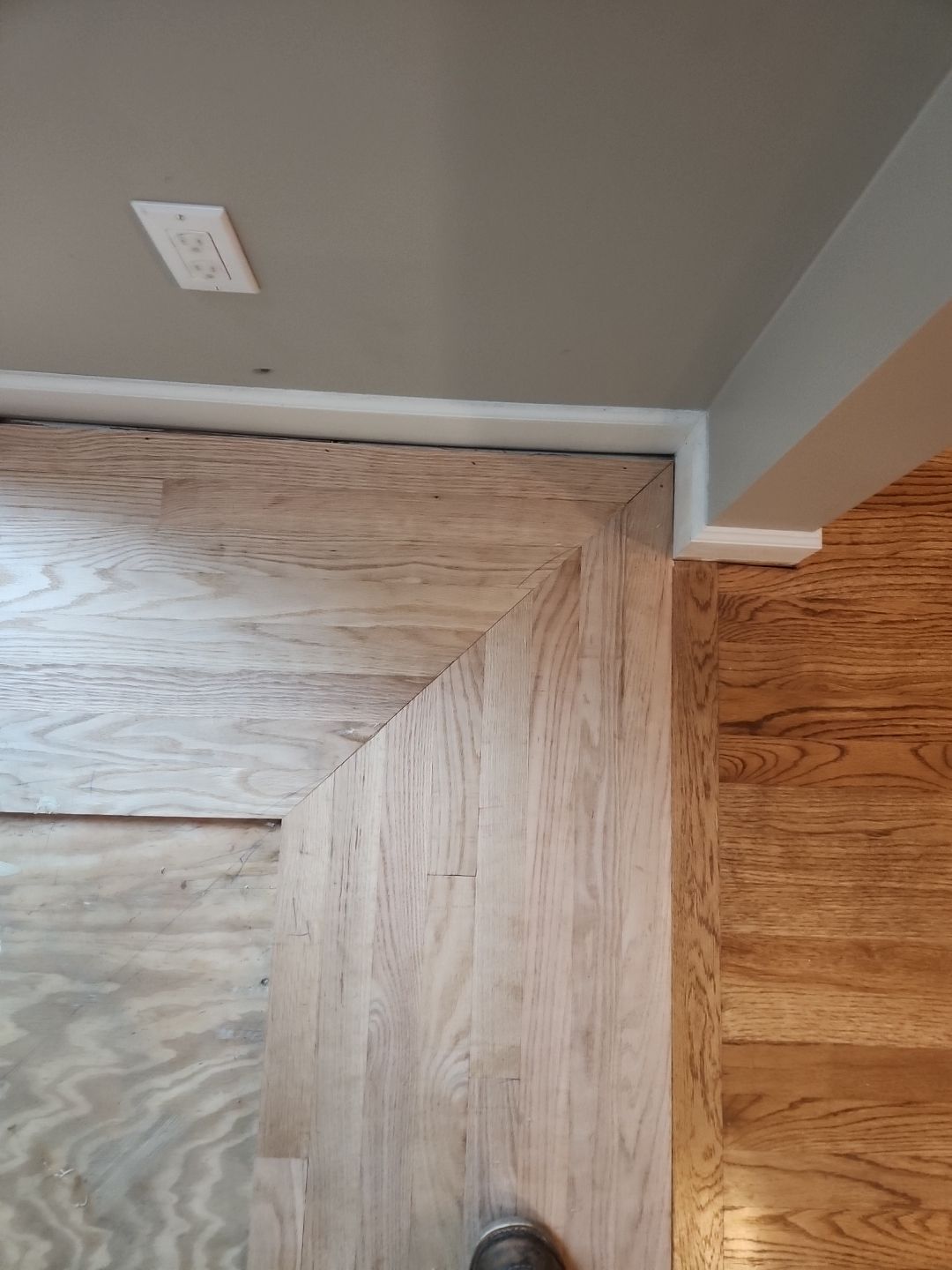 Ann Arbor Elegance: Red Oak and Walnut Living Room Masterpiece by Ann Arbor Hardwoods