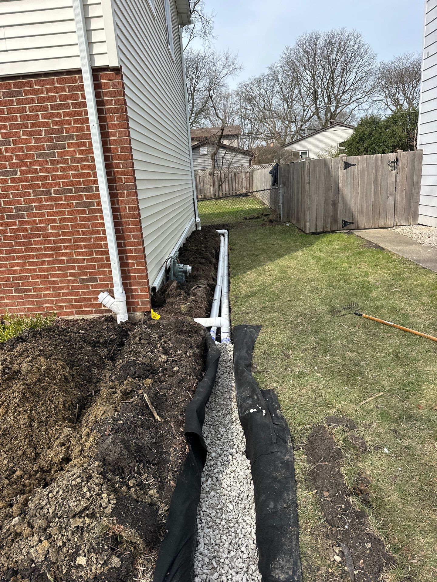 French drain and Sump pump reroute to flo well by A&N