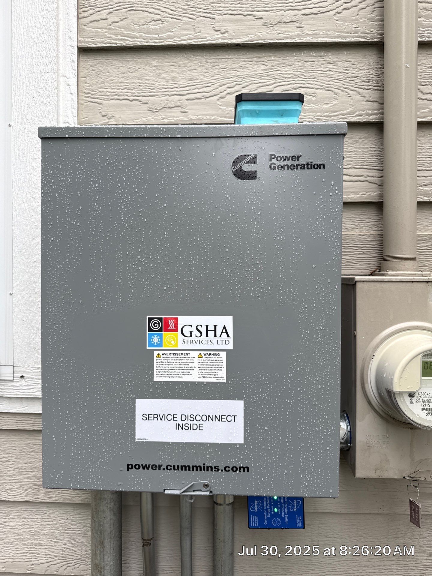Cummins 20 kW Generator & 200 A Whole‑House Transfer Switch Installation – Caledonia, IL by GSHA Services LTD