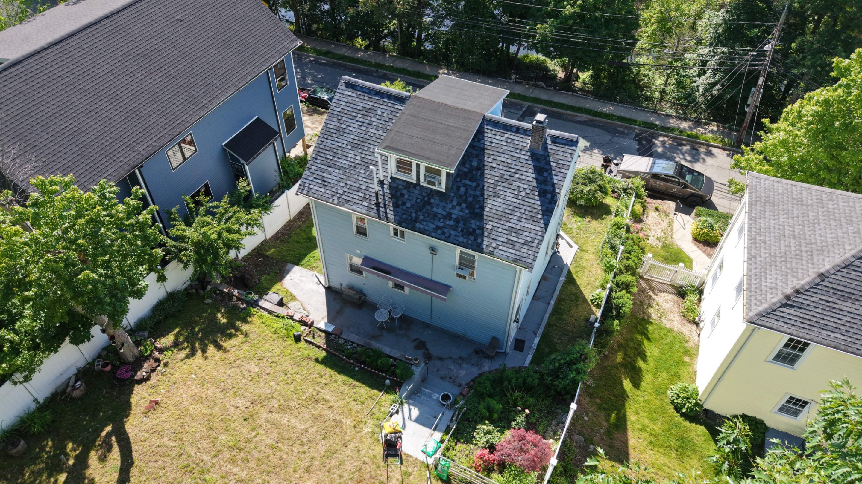 Full Roof Replacement in Dedham, MA – Owens Corning Duration Designer, Pacific Wave with EPDM Flat Dormer by JOHNNYS PRO
