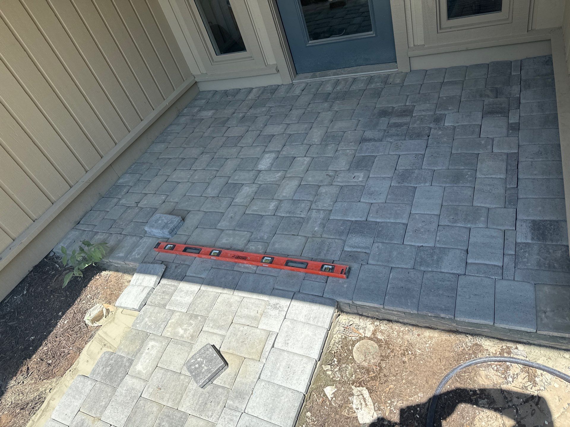Custom Herringbone Paver Walkway and Entryway in Hilton Head Island by Lowcountry Scapes, LLC