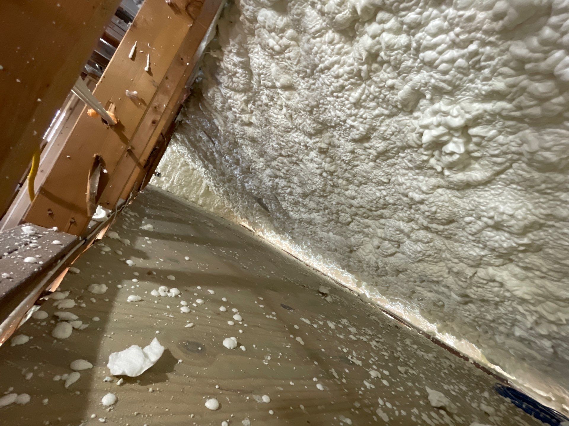 Basement Exterior Walls using Closed Cell Spray Foam by NYS Foam & Energy