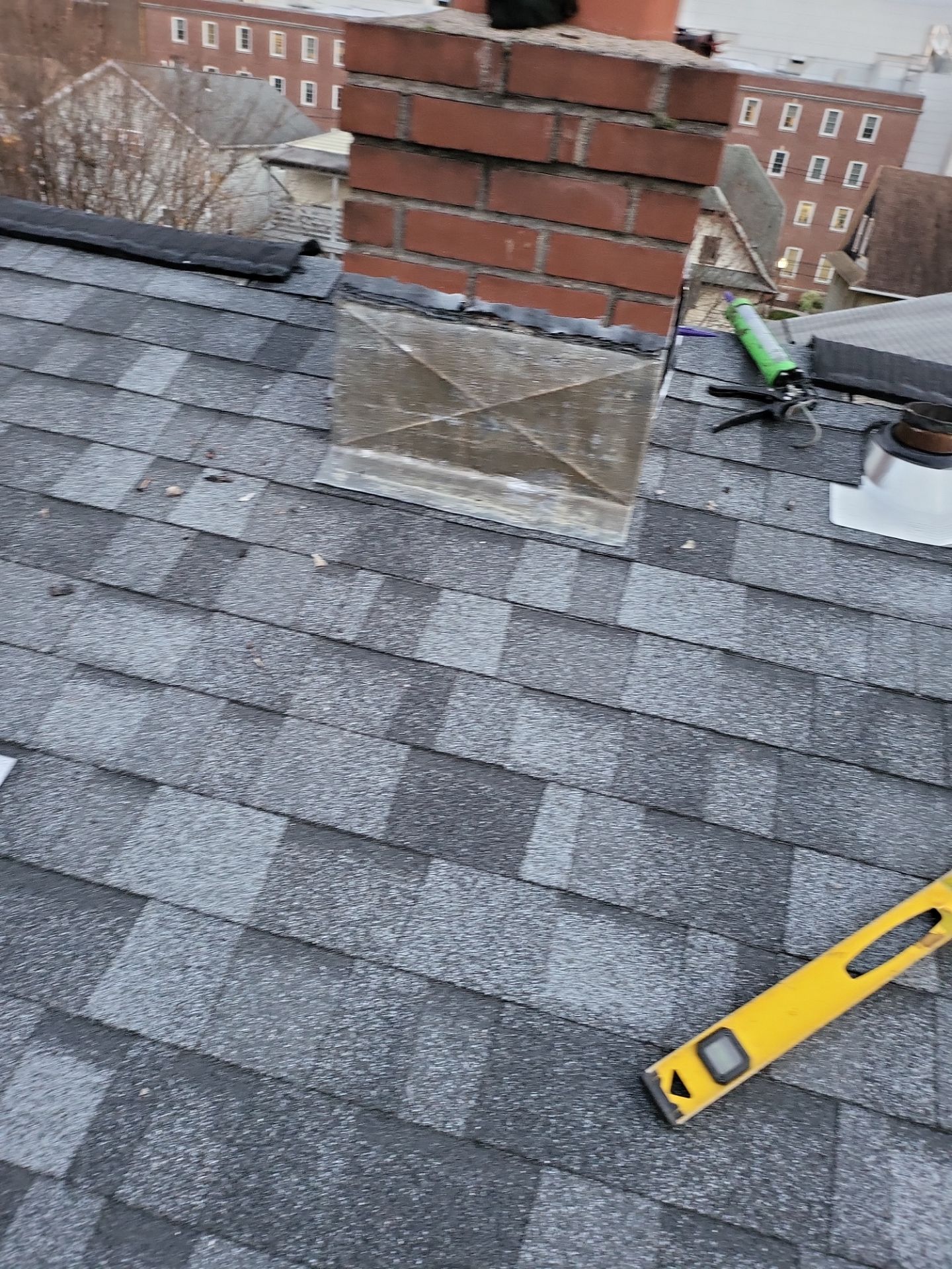 Residential Roofing Installation using Owens Corning TruDefinition Slatestone Gray by A Plus Exterior