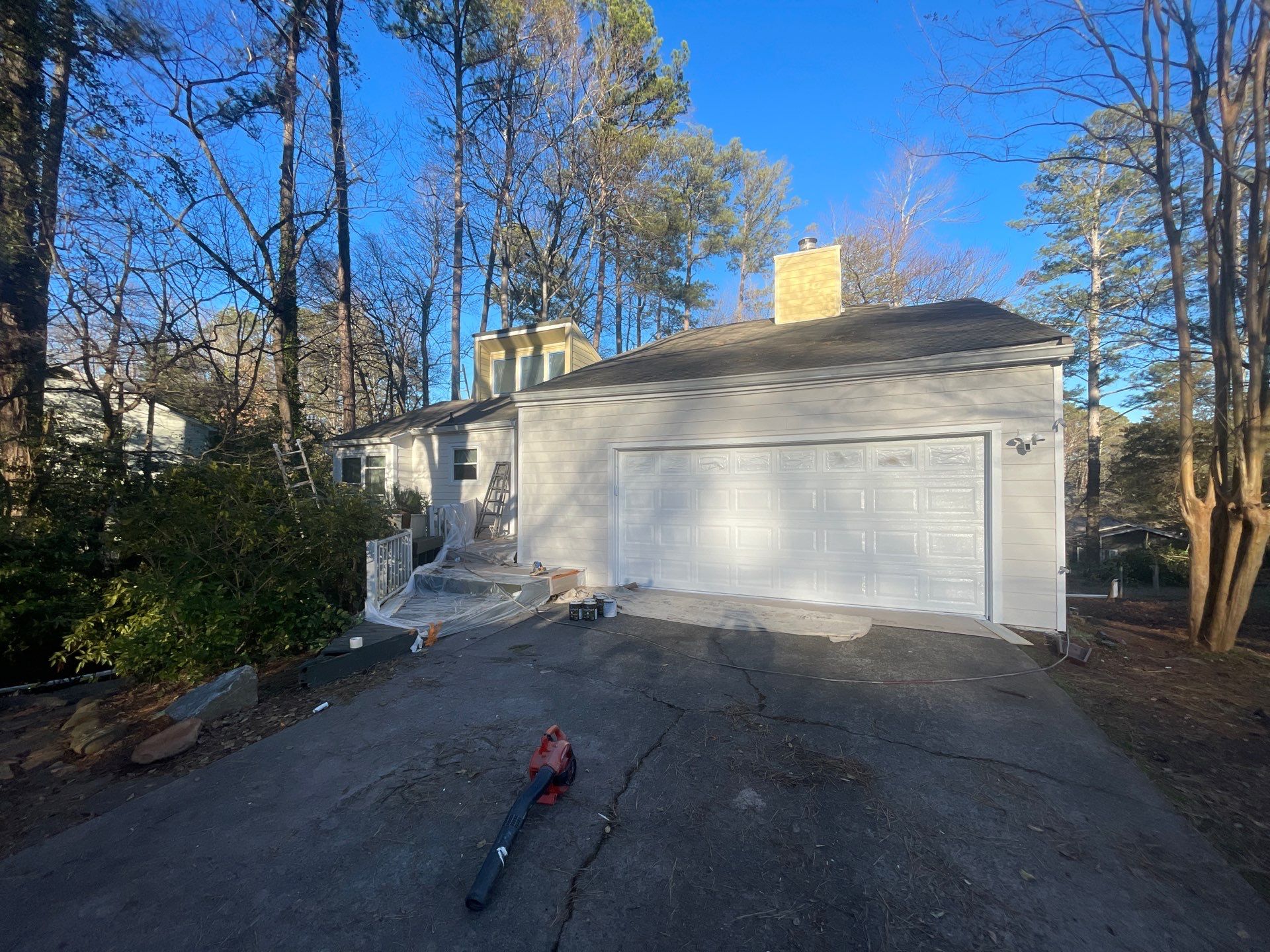 Exterior Painting with Accent Color and James Hardie Siding Installation in Marietta, GA by Nelson Exteriors