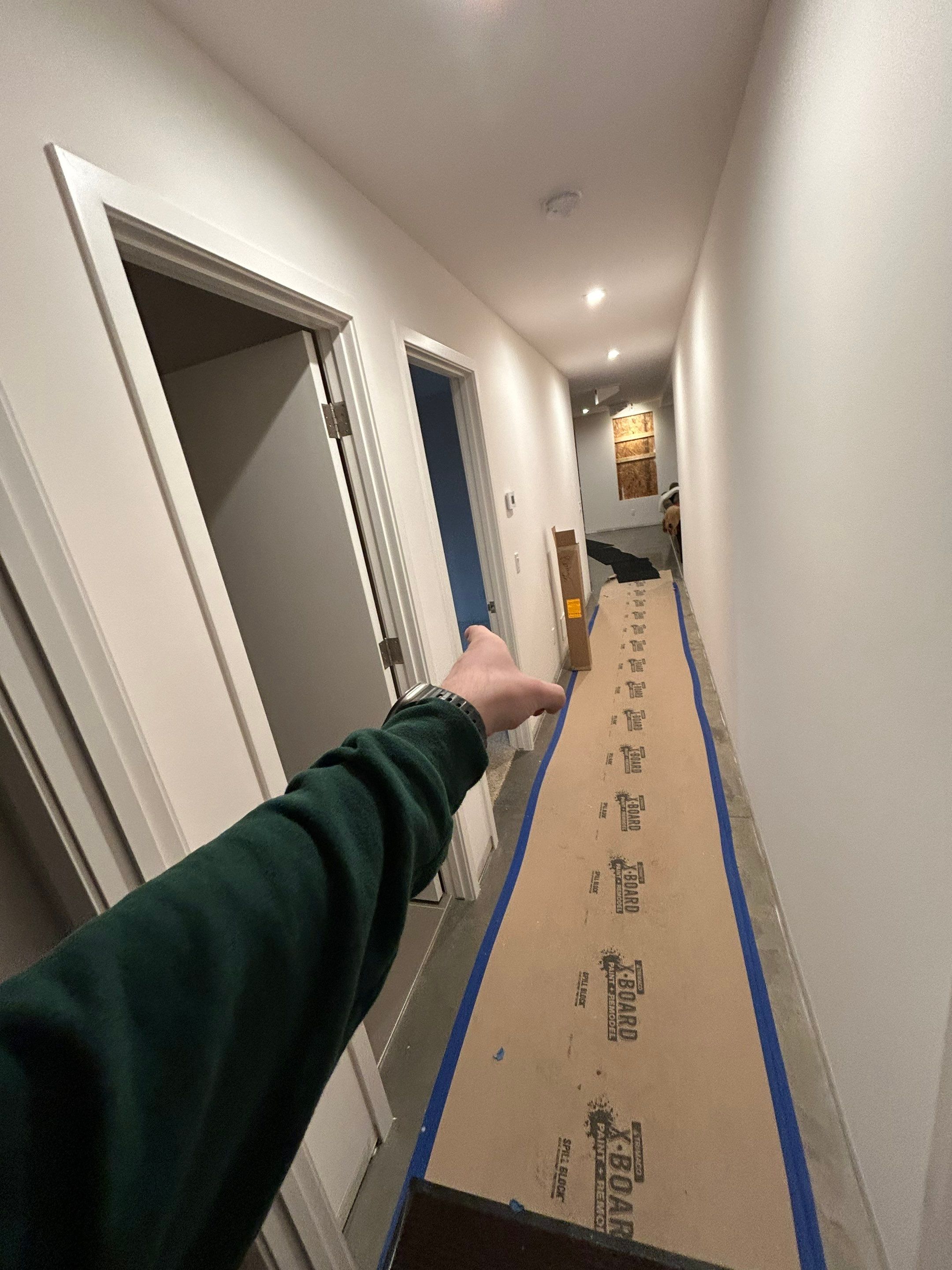 Basement Remodel using Engineered White Oak by RTBaldwin Hardwood Floors