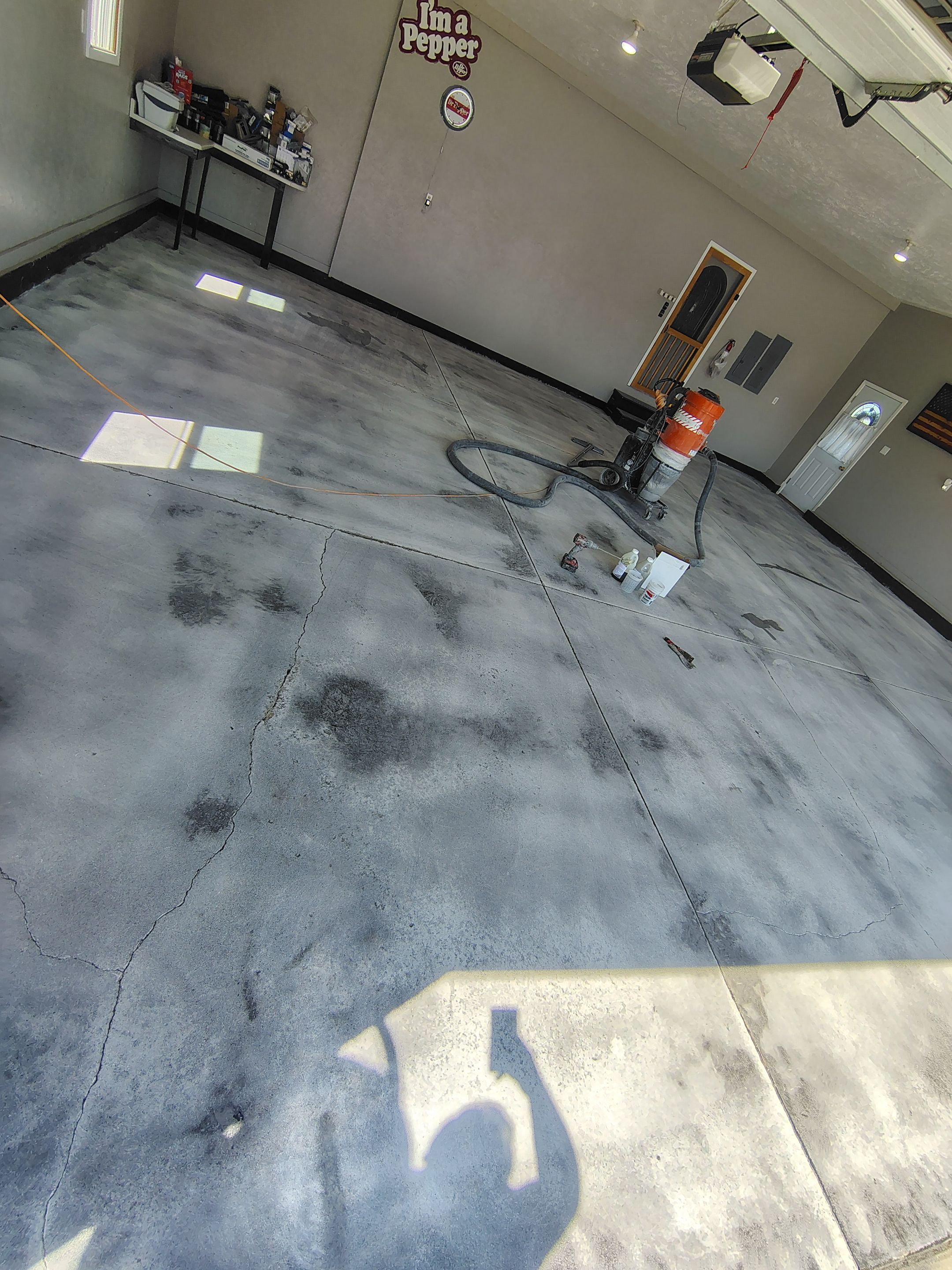 Garage Concrete Floor Coating and Crack Repair in Onawa by Select Painting, Coatings & Garage Cabinets